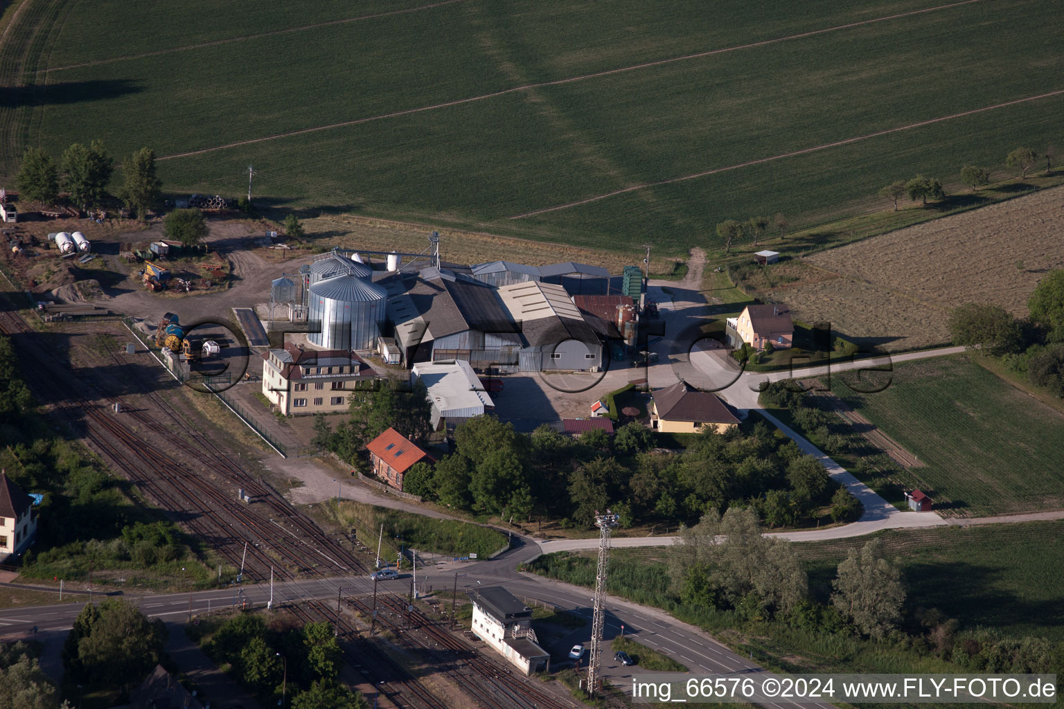 Photographie aérienne de Gare à Lauterbourg dans le département Bas Rhin, France