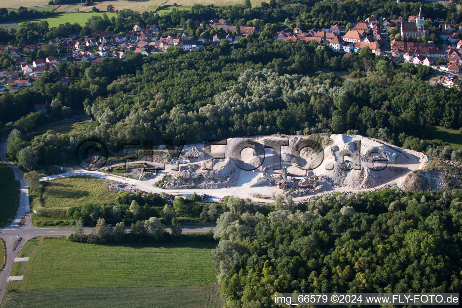 Lauterbourg dans le département Bas Rhin, France vue du ciel