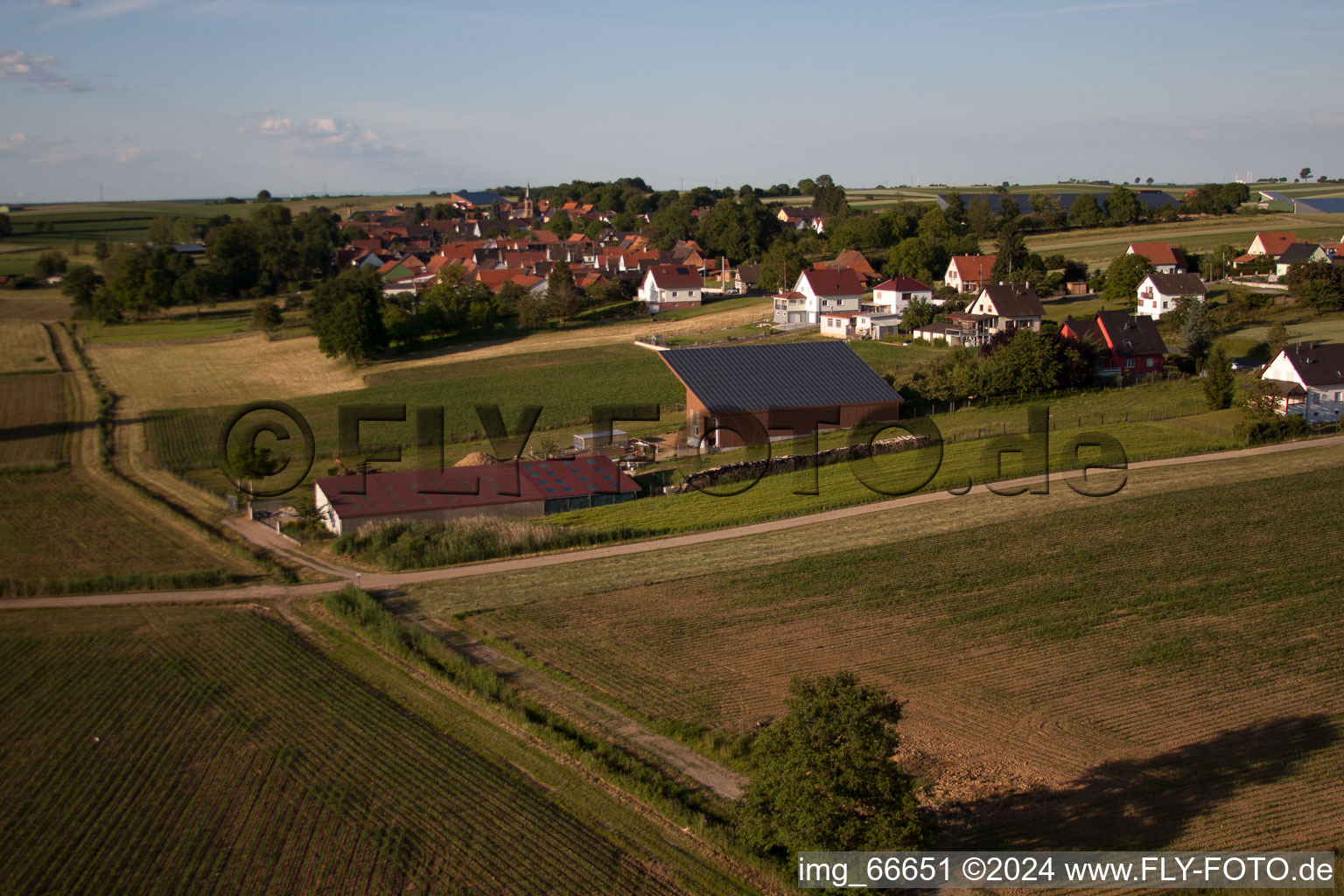 Vue oblique de Siegen dans le département Bas Rhin, France