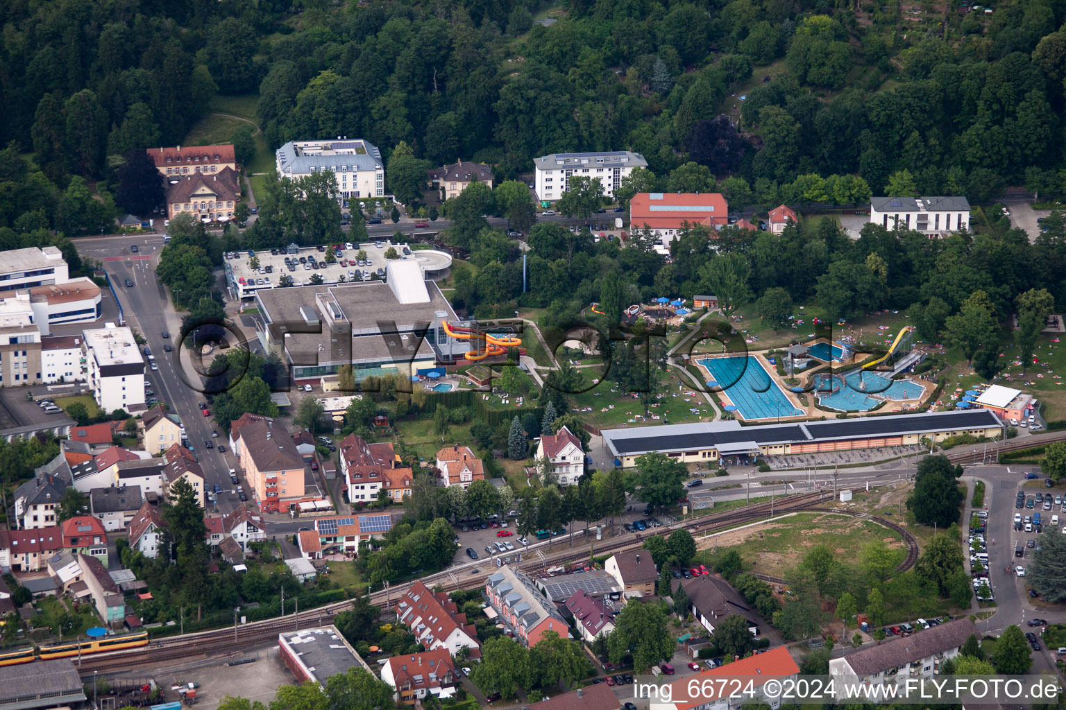 Albgaubad à Ettlingen dans le département Bade-Wurtemberg, Allemagne d'en haut