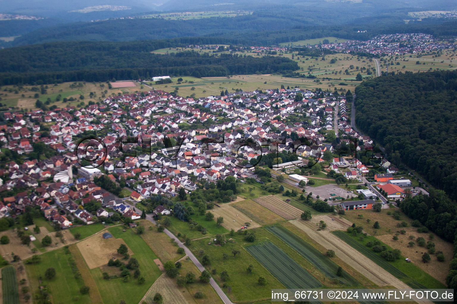 Vue aérienne de Quartier Spessart in Ettlingen dans le département Bade-Wurtemberg, Allemagne