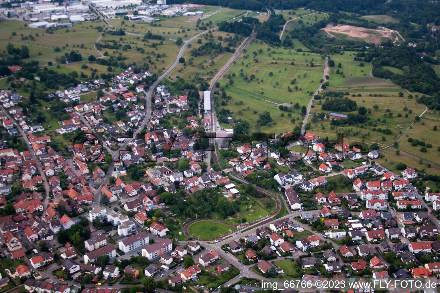 Photographie aérienne de Quartier Ittersbach in Karlsbad dans le département Bade-Wurtemberg, Allemagne