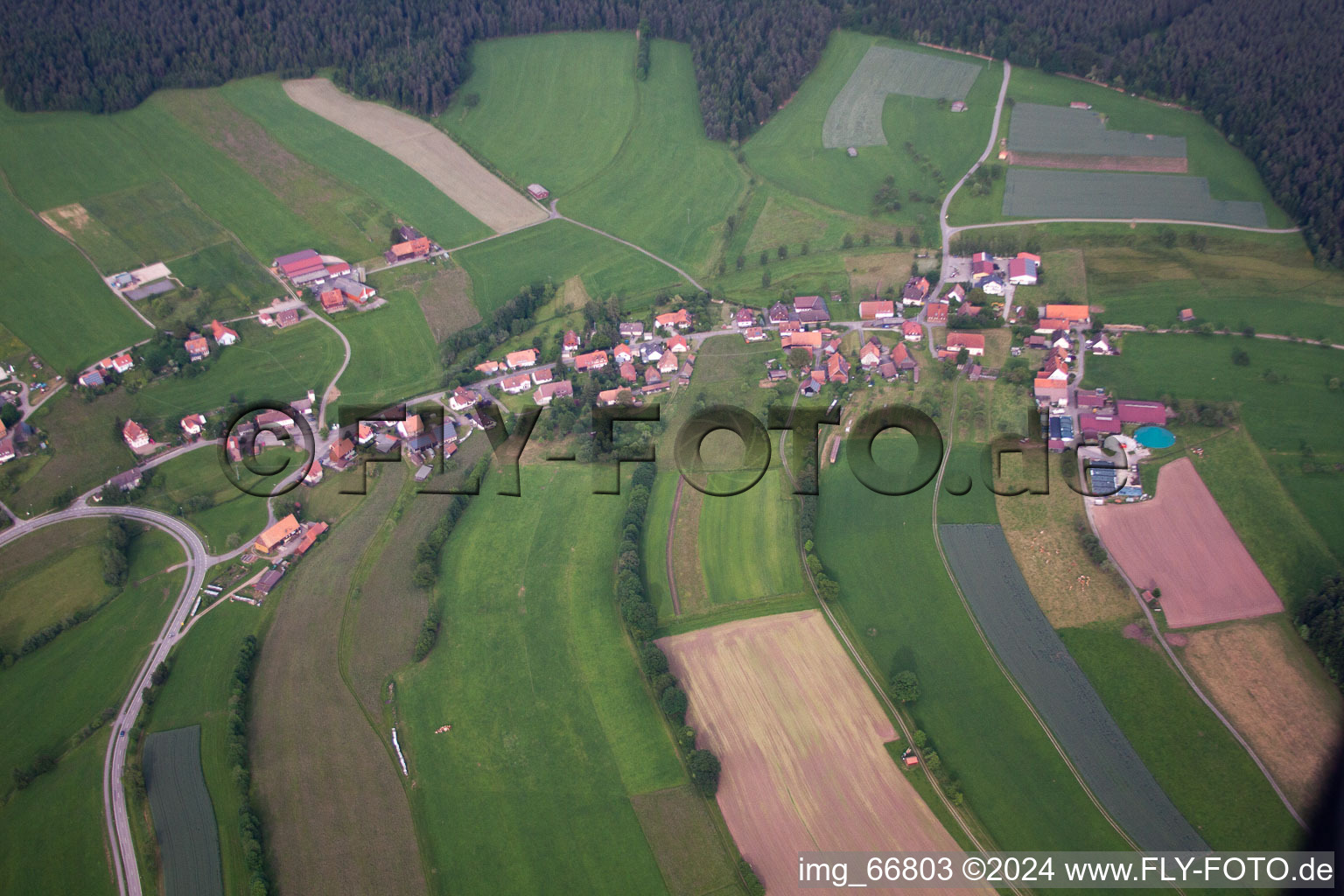 Vue oblique de Würzbach dans le département Bade-Wurtemberg, Allemagne