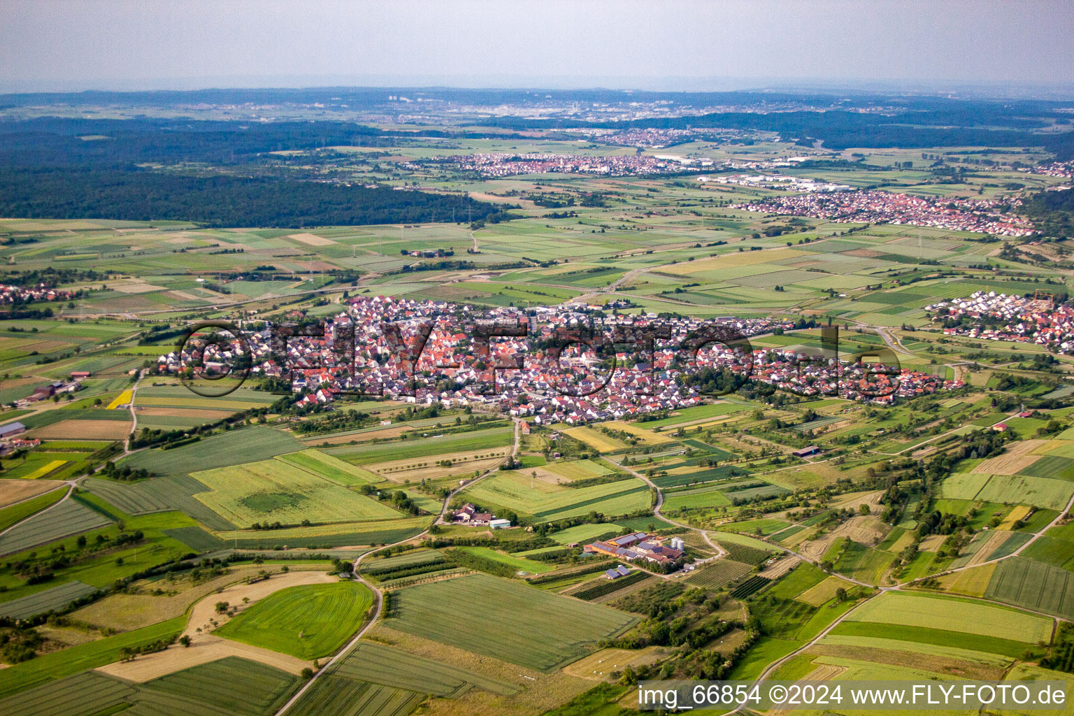 Vue aérienne de Quartier Kuppingen in Herrenberg dans le département Bade-Wurtemberg, Allemagne