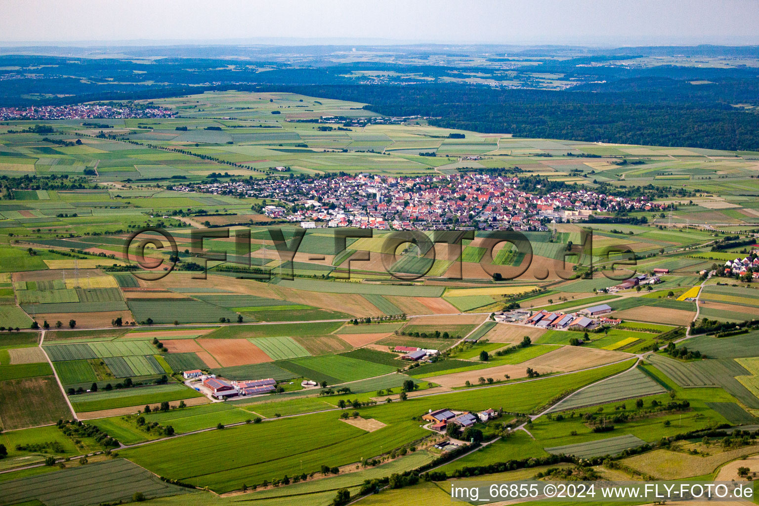 Vue aérienne de Quartier Oberjesingen in Herrenberg dans le département Bade-Wurtemberg, Allemagne