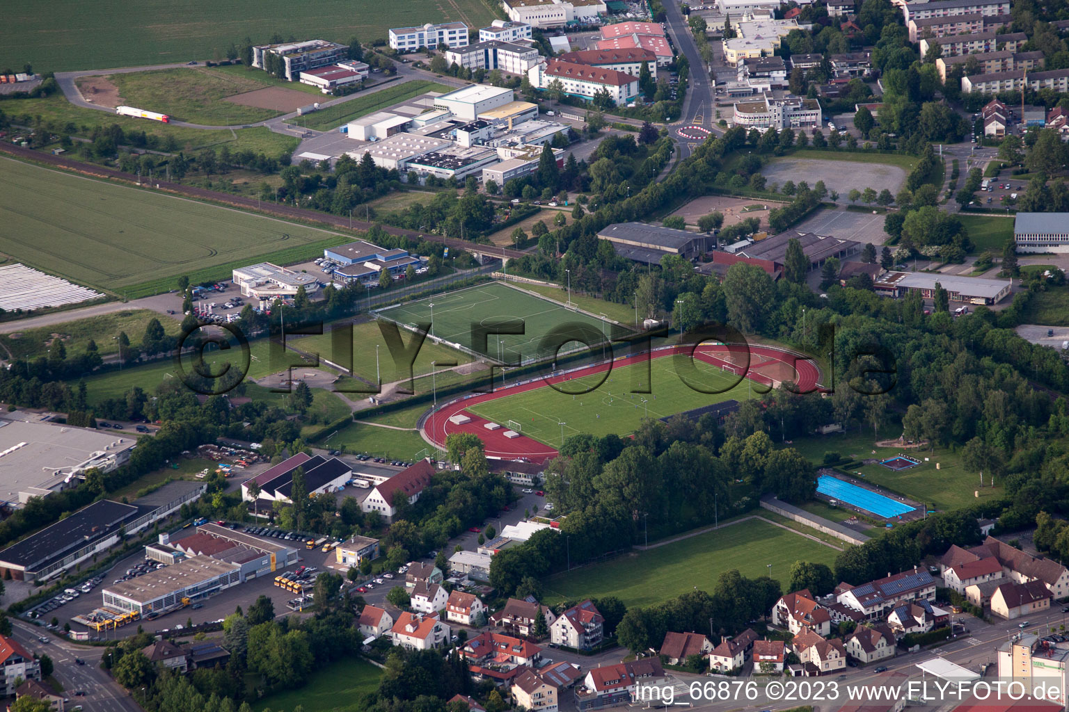 Vue aérienne de Installations sportives à Herrenberg dans le département Bade-Wurtemberg, Allemagne