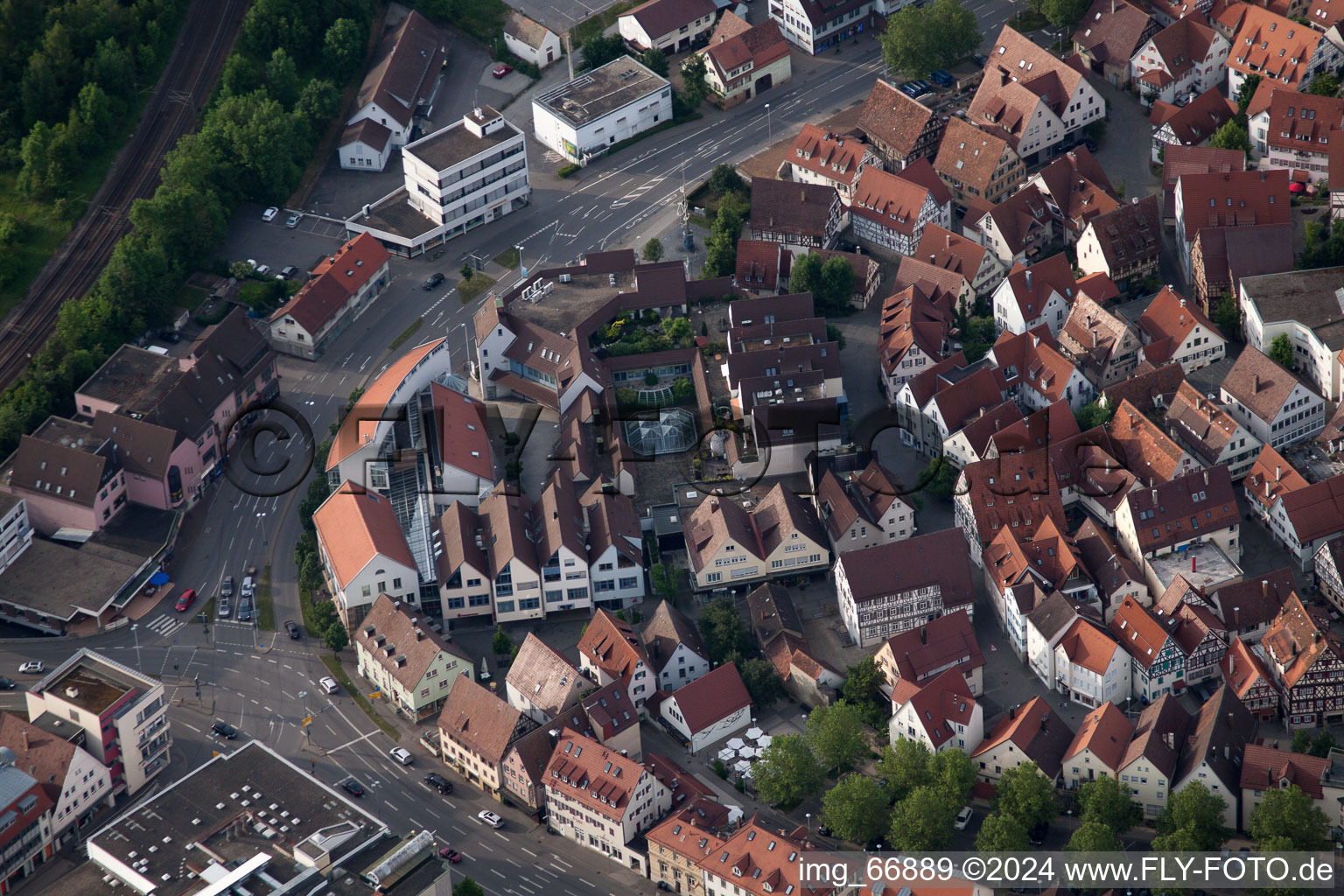 Photographie aérienne de Bronntor à Herrenberg dans le département Bade-Wurtemberg, Allemagne