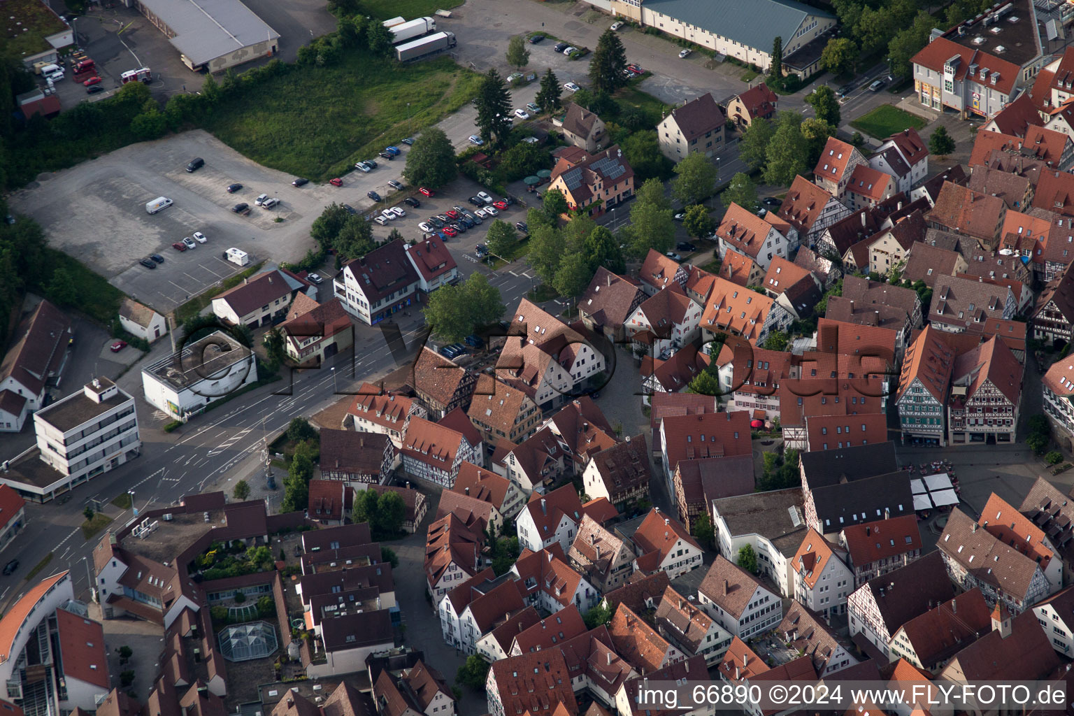 Vue aérienne de Allée des grenouilles à Herrenberg dans le département Bade-Wurtemberg, Allemagne