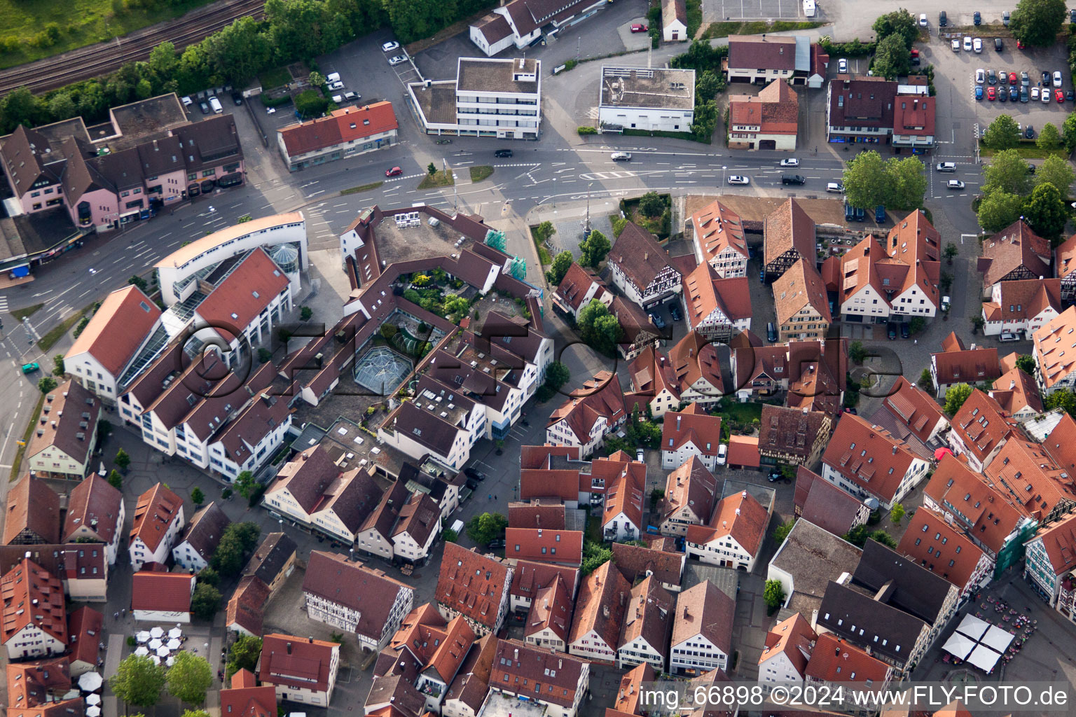 Vue aérienne de Voie Cooper à Herrenberg dans le département Bade-Wurtemberg, Allemagne