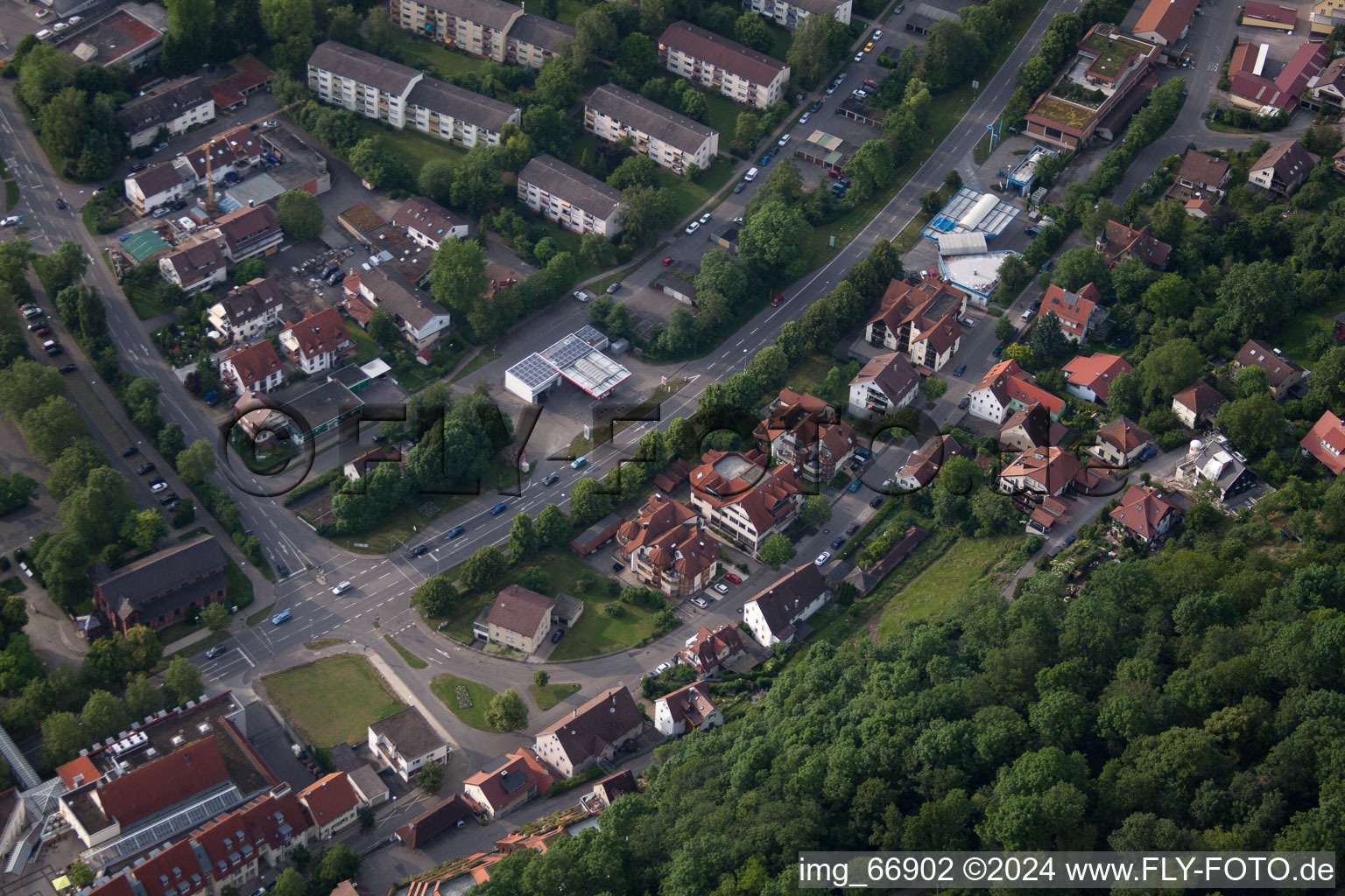 Vue aérienne de Centre d'emploi de la Stuttgarter Straße à Herrenberg dans le département Bade-Wurtemberg, Allemagne