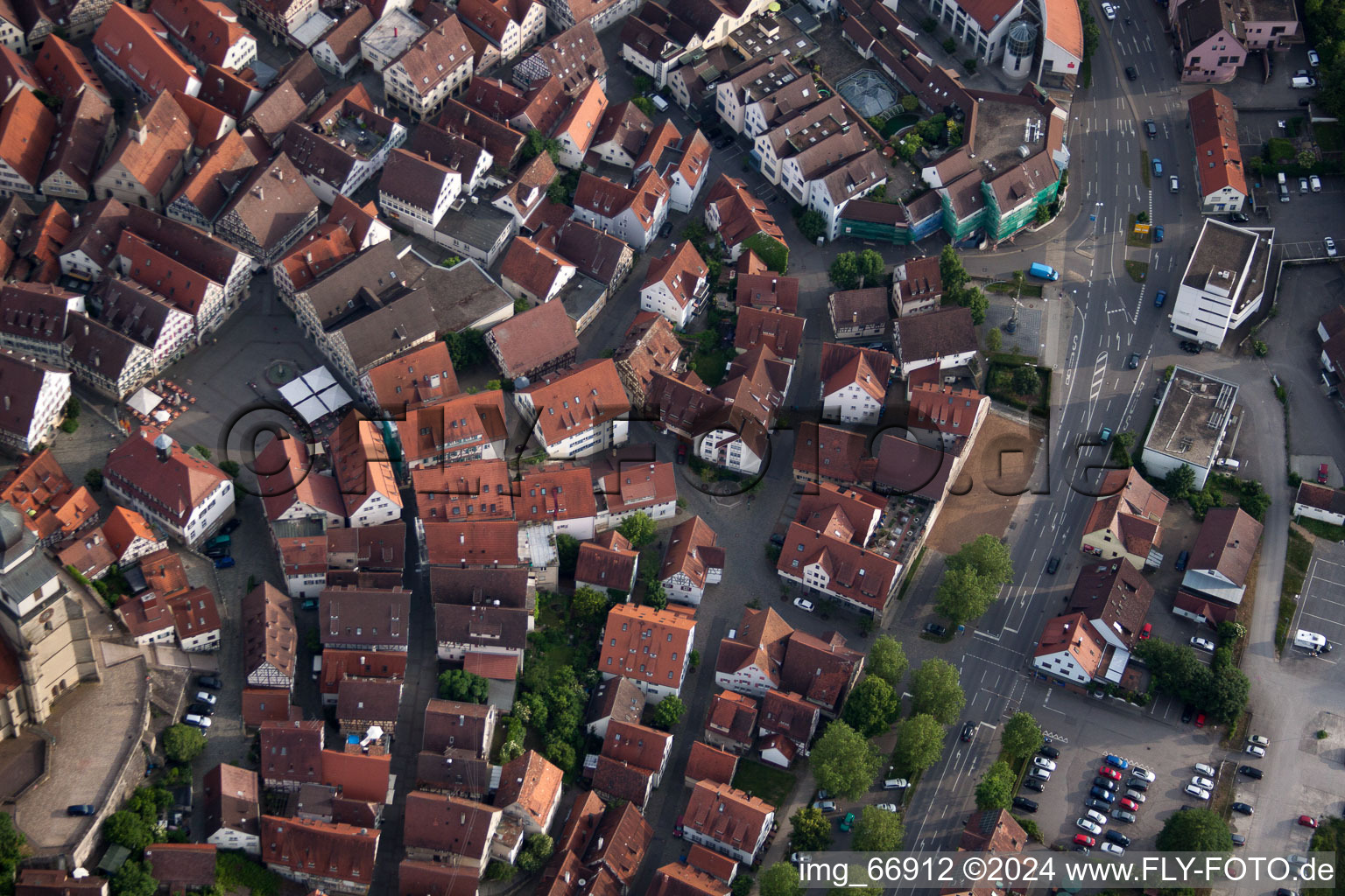 Vue aérienne de Allée des cerfs à Herrenberg dans le département Bade-Wurtemberg, Allemagne