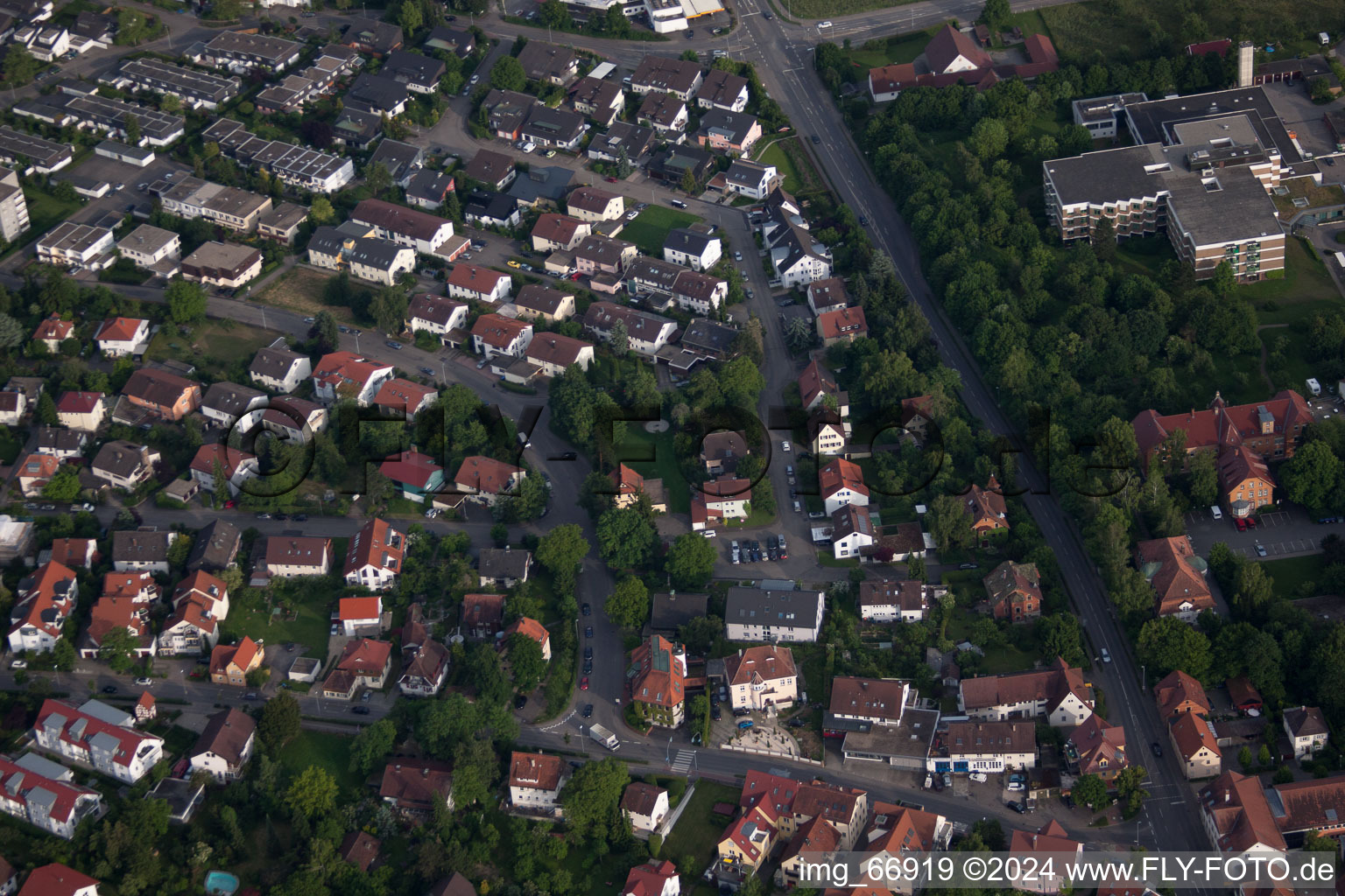 Vue aérienne de B296 à Herrenberg dans le département Bade-Wurtemberg, Allemagne