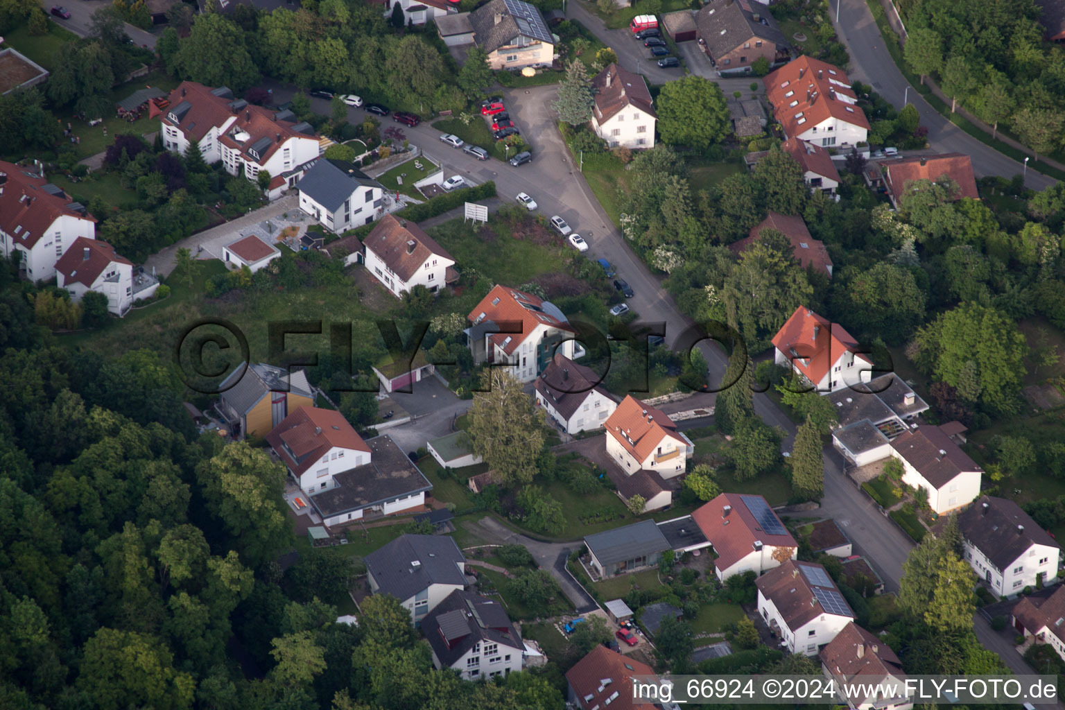 Vue aérienne de Wilhelmstrasse x Ulrichweg à Herrenberg dans le département Bade-Wurtemberg, Allemagne