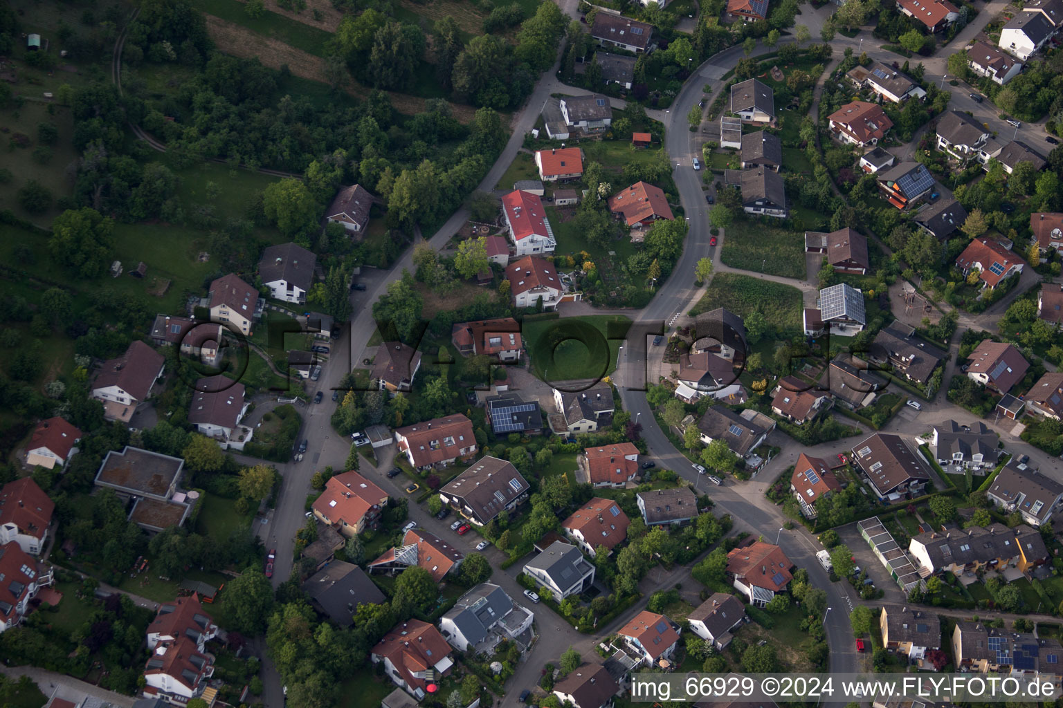 Ehbühl Kirchhalde à Herrenberg dans le département Bade-Wurtemberg, Allemagne hors des airs