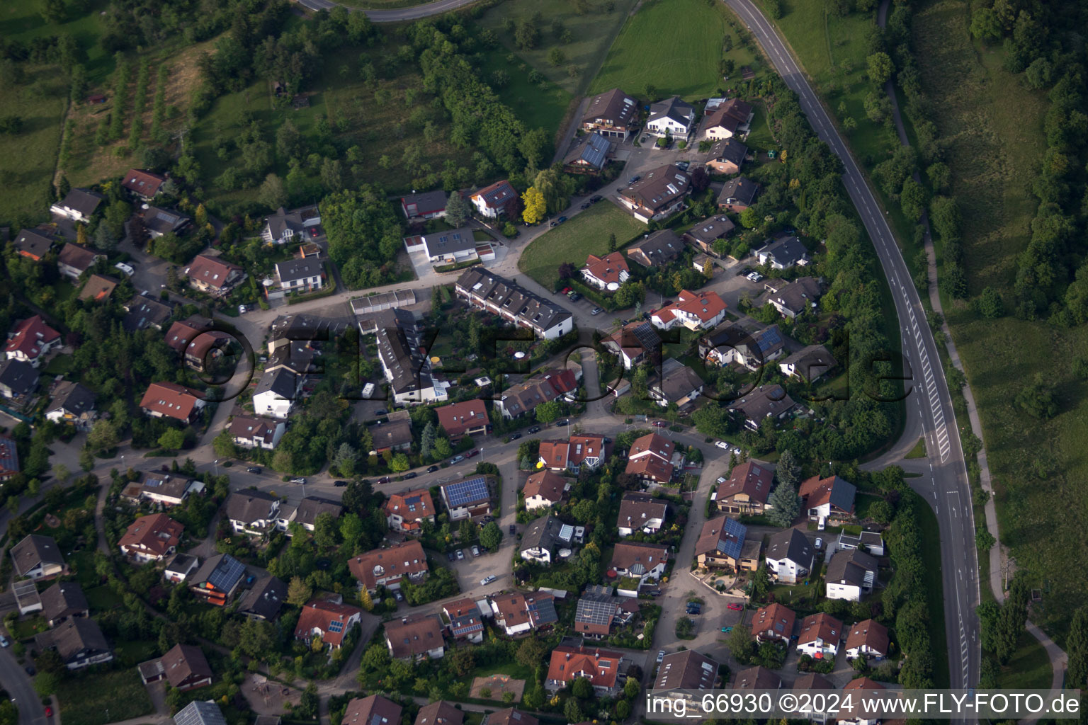 Vue aérienne de Pfalzgrafenweg à Herrenberg dans le département Bade-Wurtemberg, Allemagne