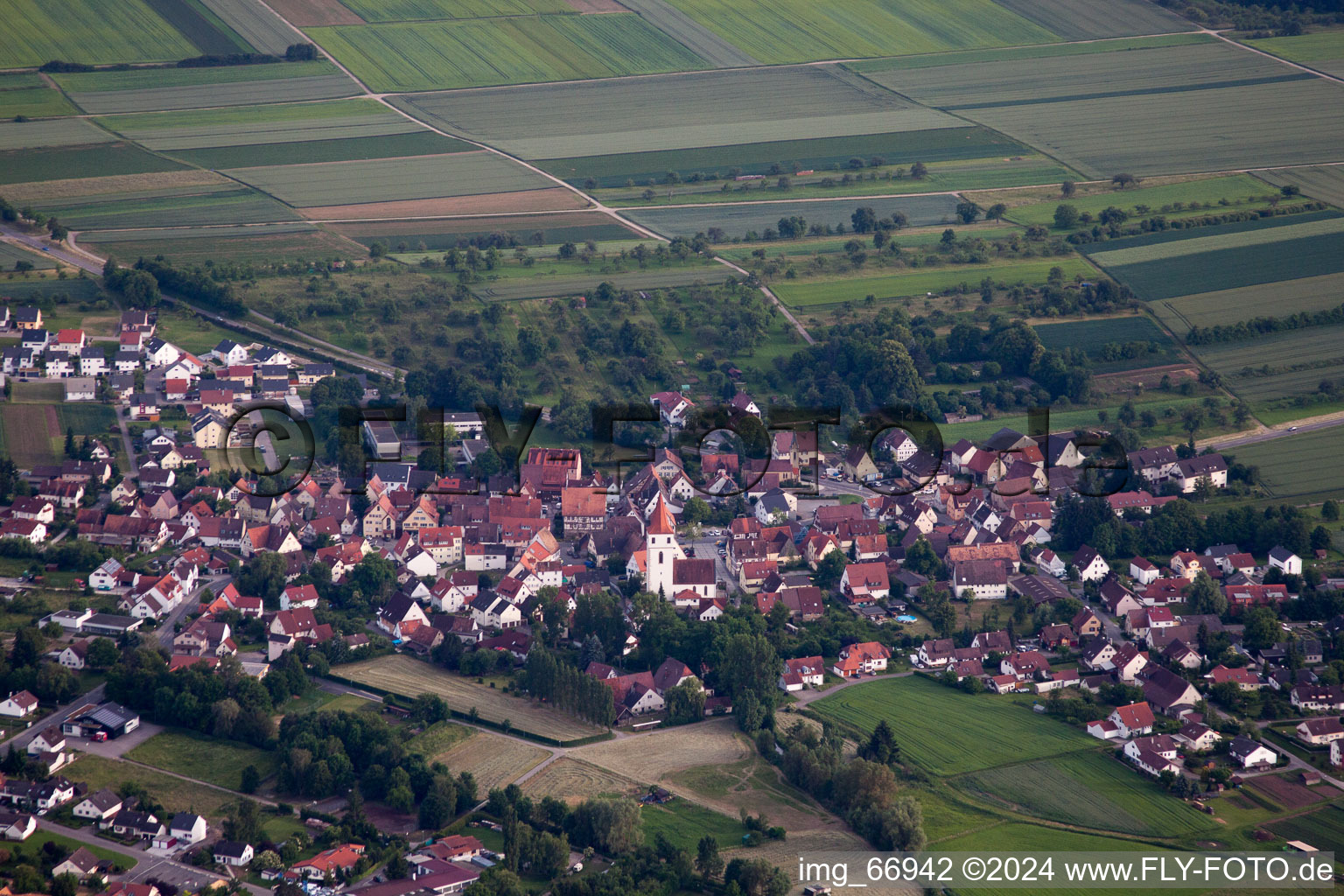 Quartier Altingen in Ammerbuch dans le département Bade-Wurtemberg, Allemagne d'en haut