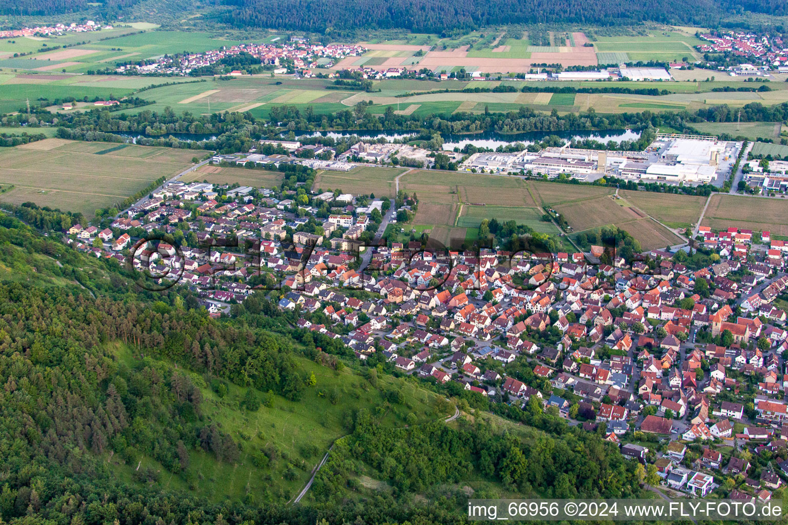 Photographie aérienne de Quartier Hirschau in Tübingen dans le département Bade-Wurtemberg, Allemagne