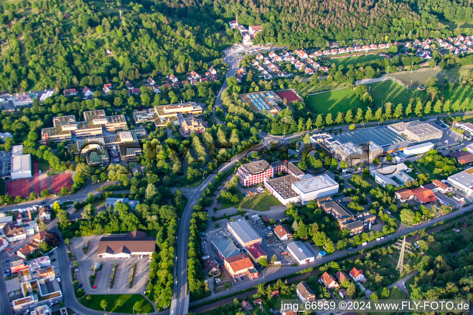 Vue aérienne de Quartier Derendingen in Tübingen dans le département Bade-Wurtemberg, Allemagne