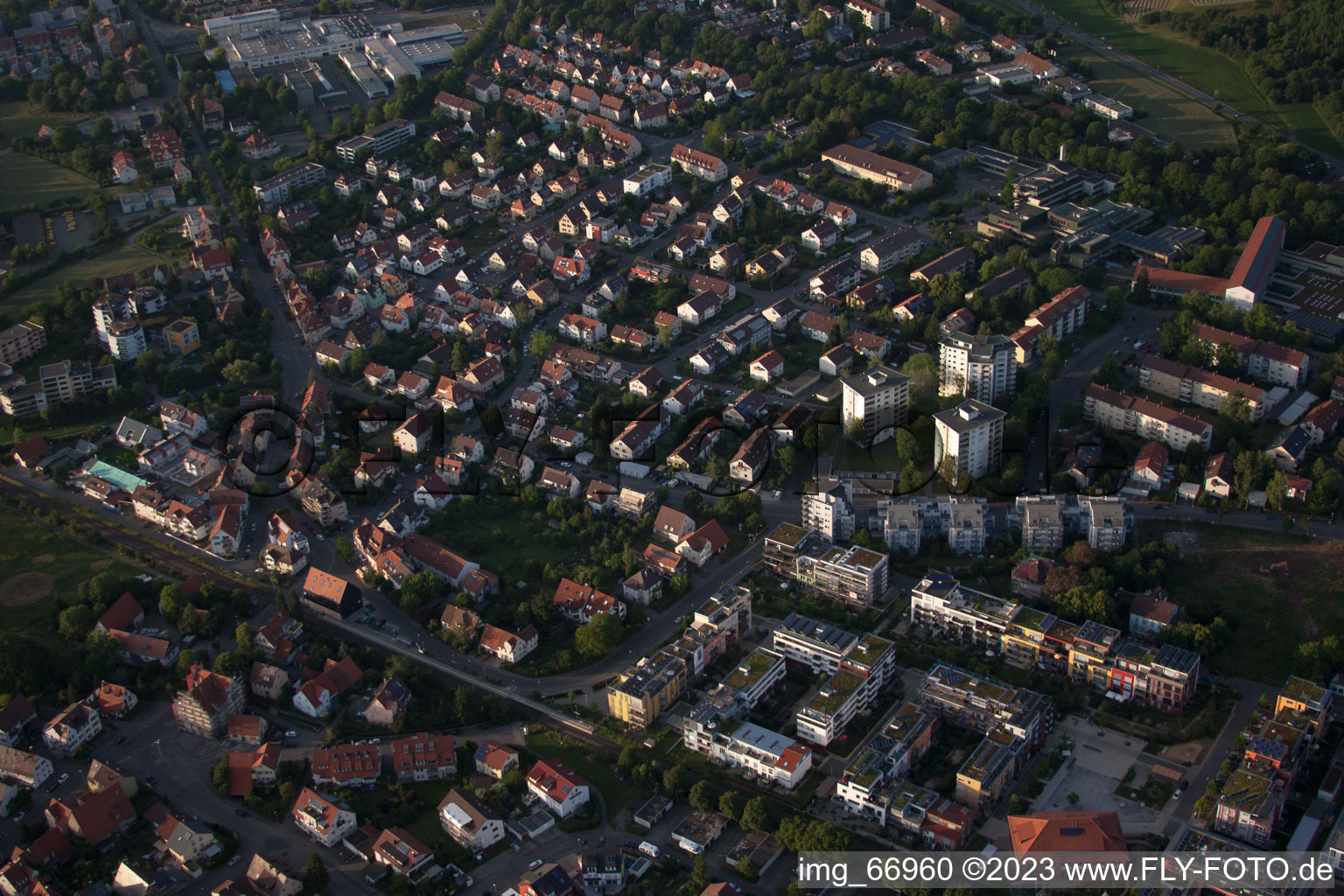 Vue aérienne de Derendingen dans le département Bade-Wurtemberg, Allemagne