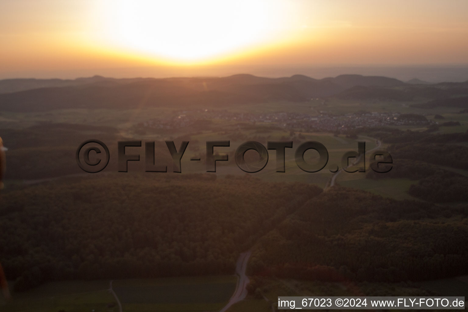 Vue oblique de Bernloch dans le département Bade-Wurtemberg, Allemagne