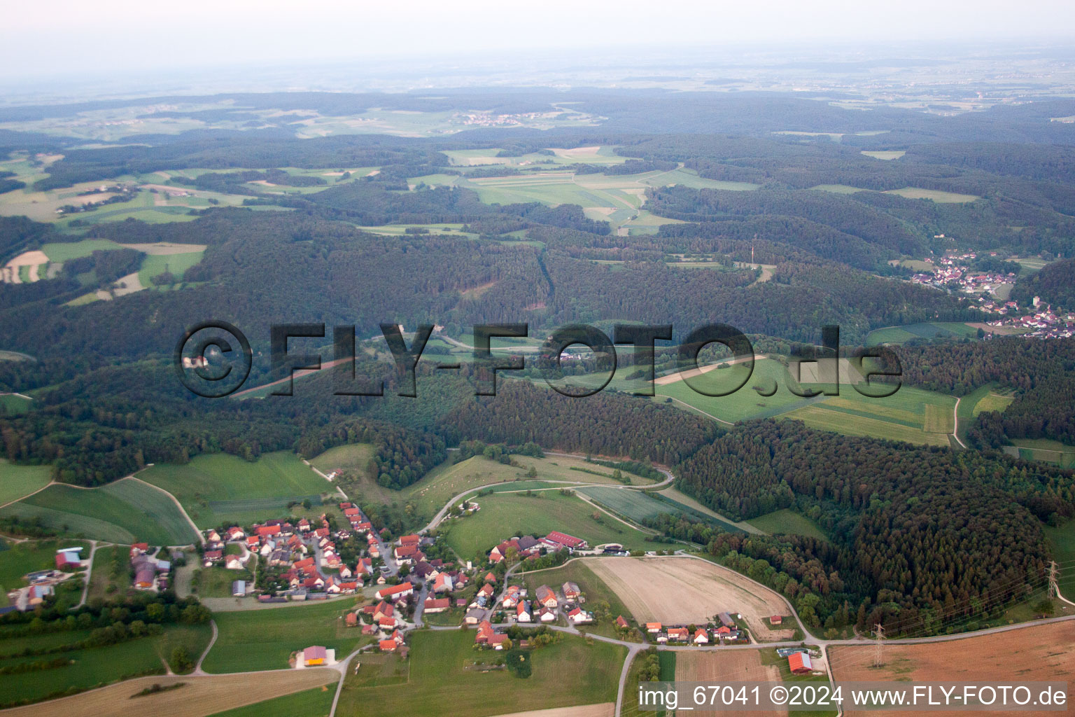 Vue aérienne de Münzdorf dans le département Bade-Wurtemberg, Allemagne