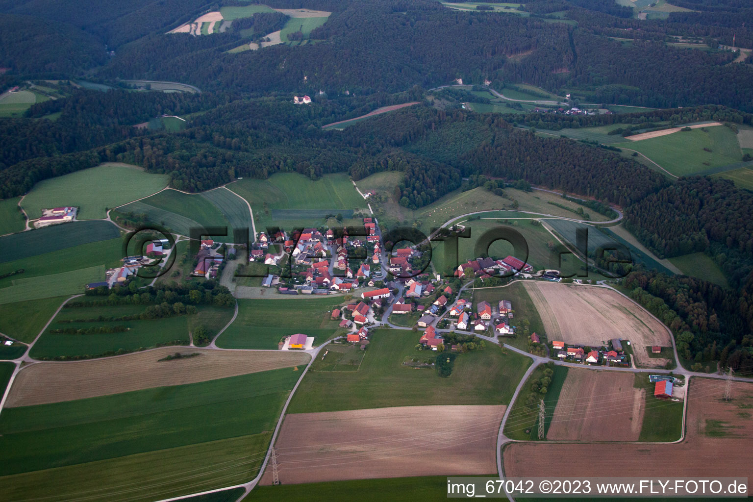 Vue aérienne de Münzdorf dans le département Bade-Wurtemberg, Allemagne