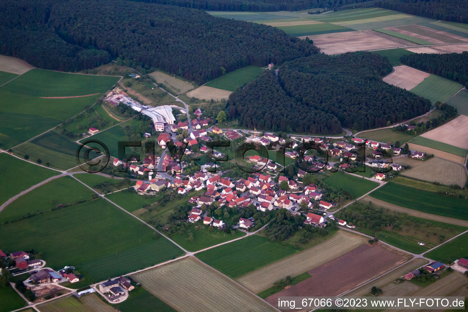 Vue aérienne de Ehingen, Schlechtenfeld à Schlechtenfeld dans le département Bade-Wurtemberg, Allemagne