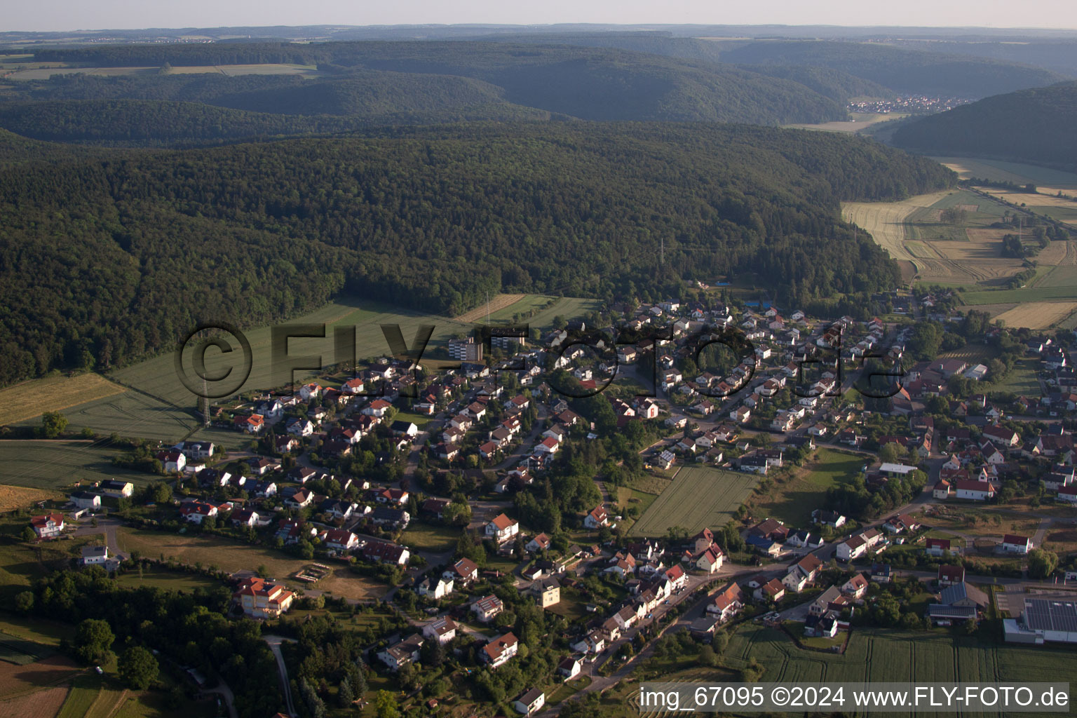 Vue aérienne de Quartier de Pfraunstetten à Allmendingen dans le département Bade-Wurtemberg, Allemagne
