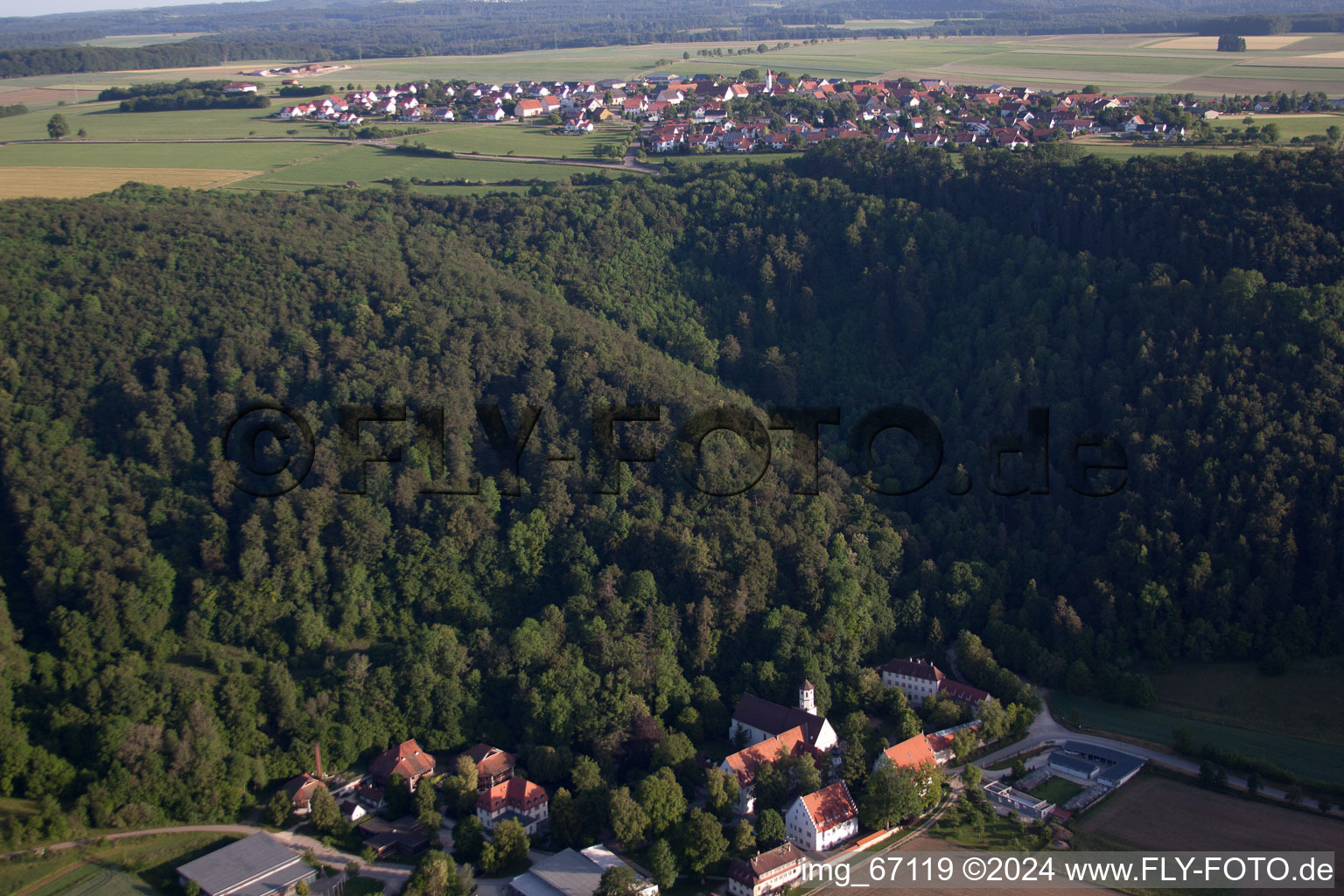 Vue aérienne de Schelklingen dans le département Bade-Wurtemberg, Allemagne