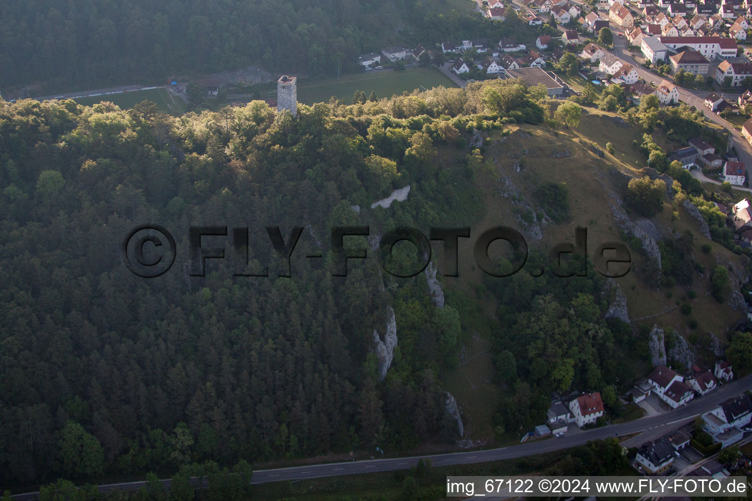 Vue oblique de Schelklingen dans le département Bade-Wurtemberg, Allemagne