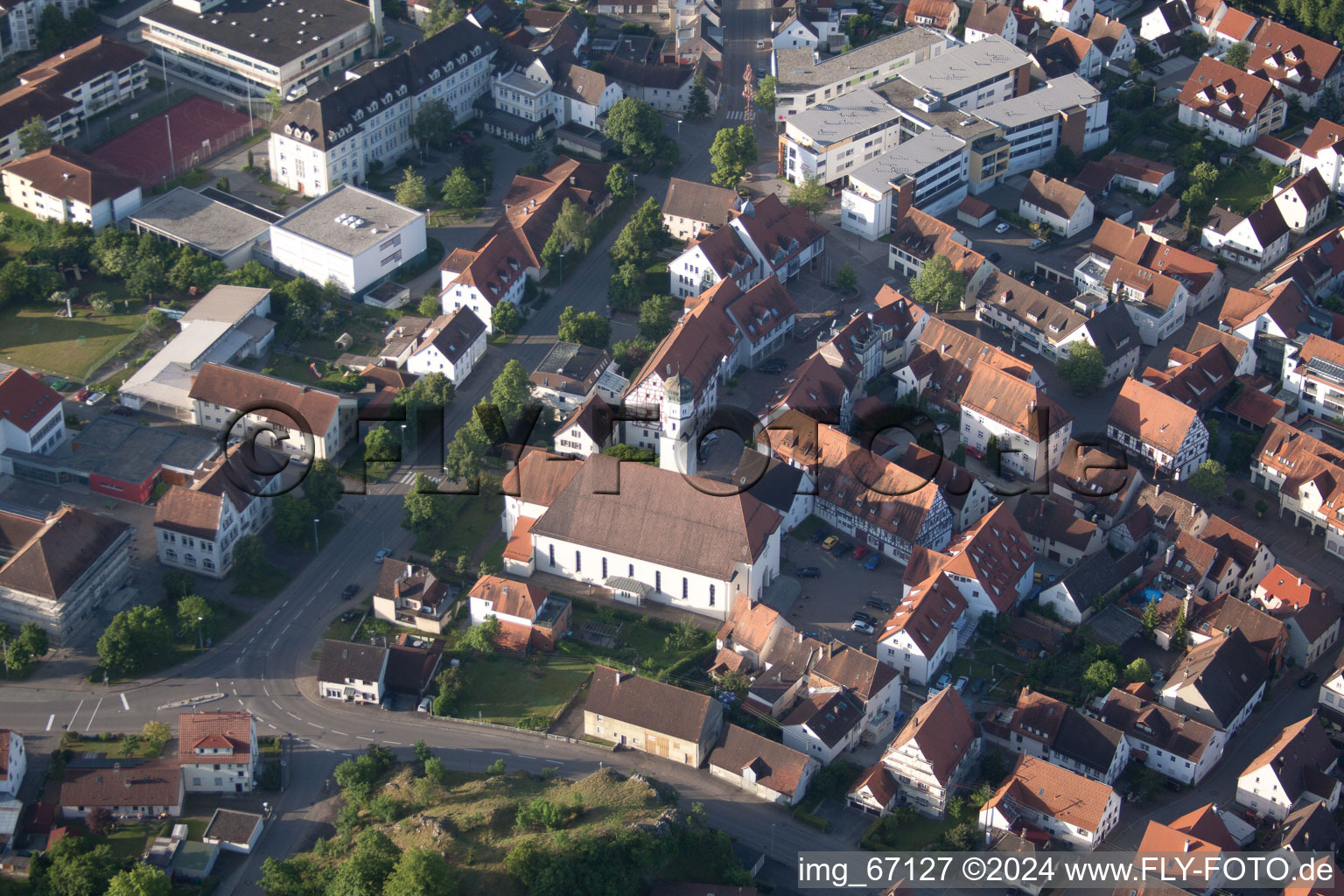 Schelklingen dans le département Bade-Wurtemberg, Allemagne vue d'en haut