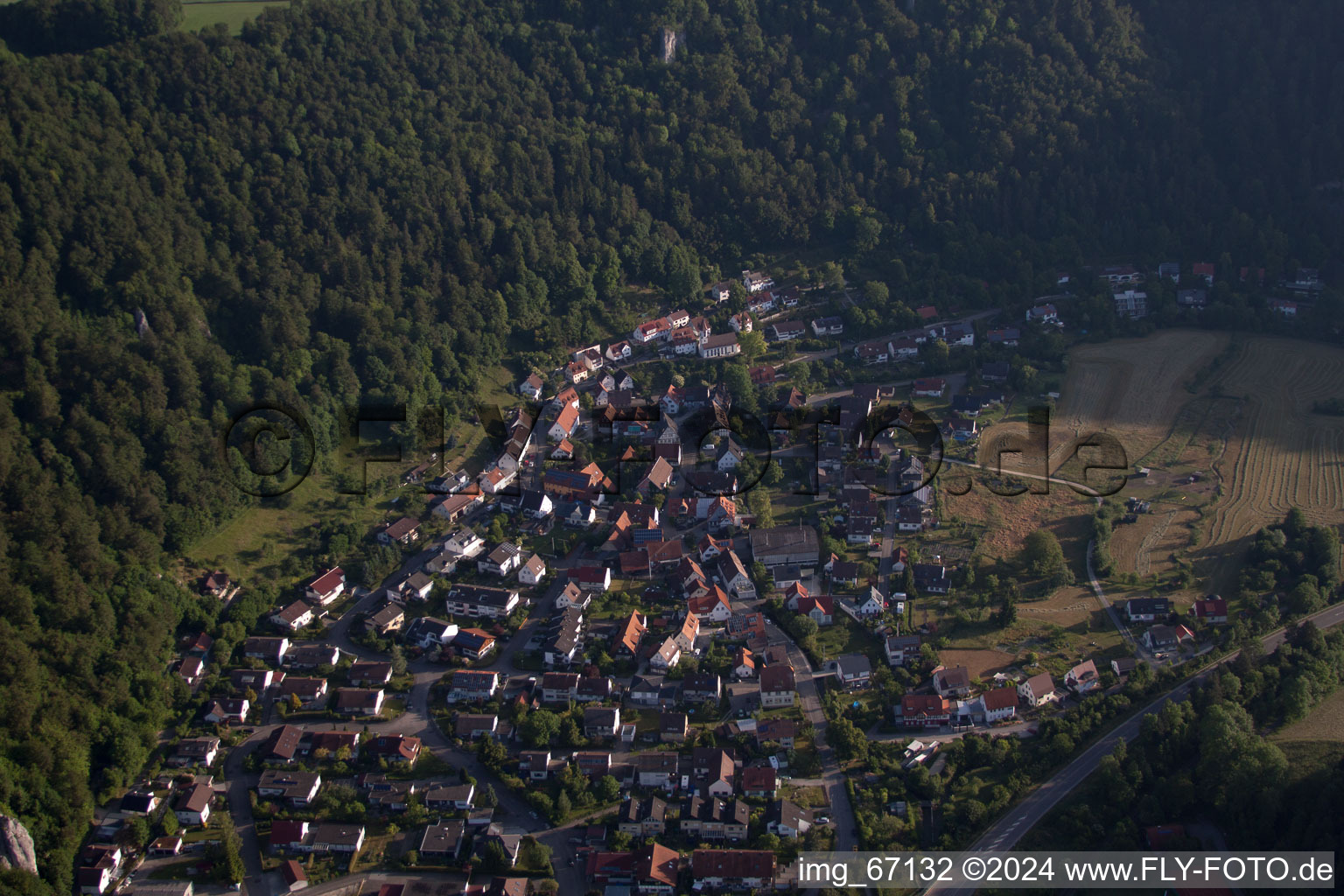 Photographie aérienne de Hamlet à Blaubeuren dans le département Bade-Wurtemberg, Allemagne