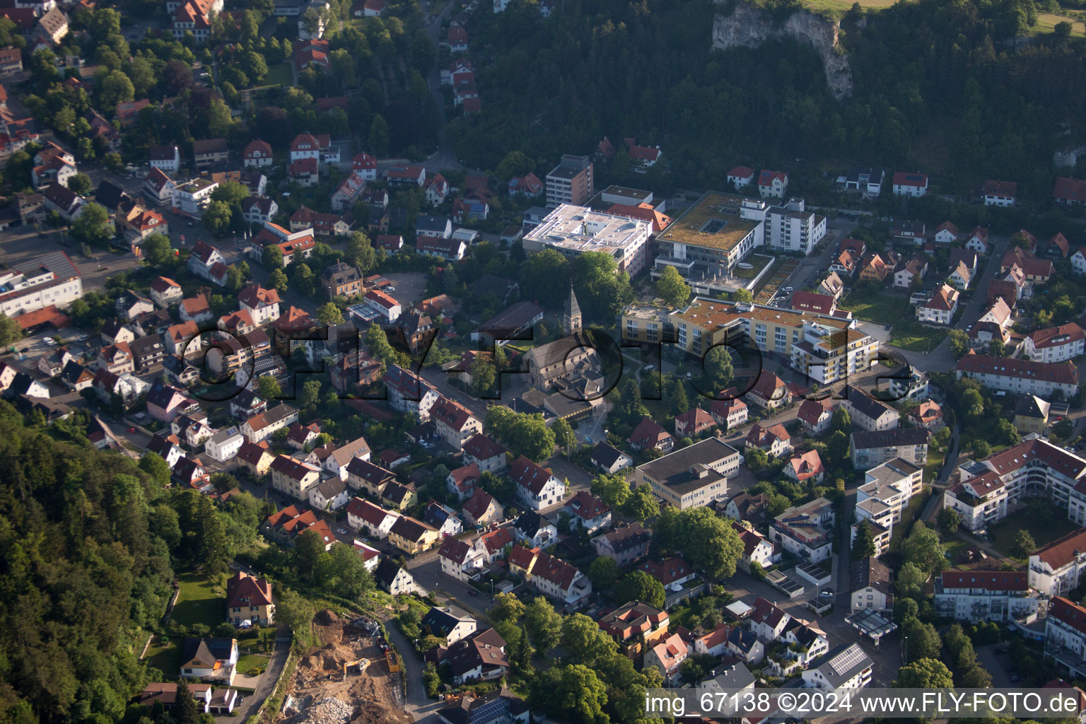 Vue aérienne de Blaubeuren dans le département Bade-Wurtemberg, Allemagne