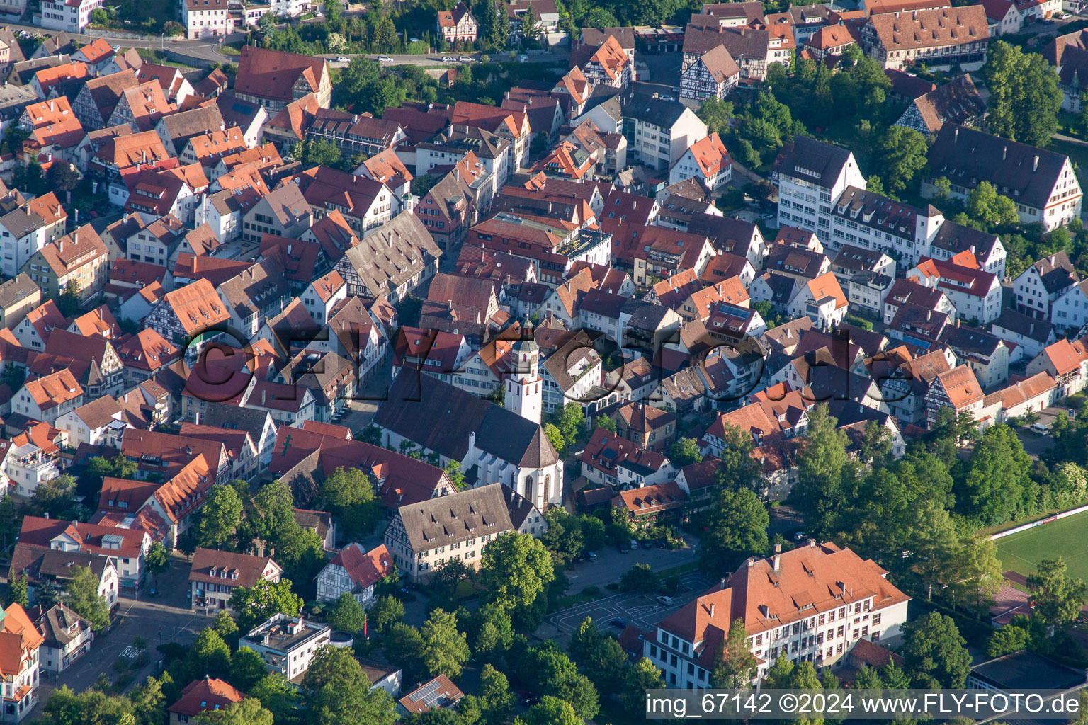 Photographie aérienne de Blaubeuren dans le département Bade-Wurtemberg, Allemagne