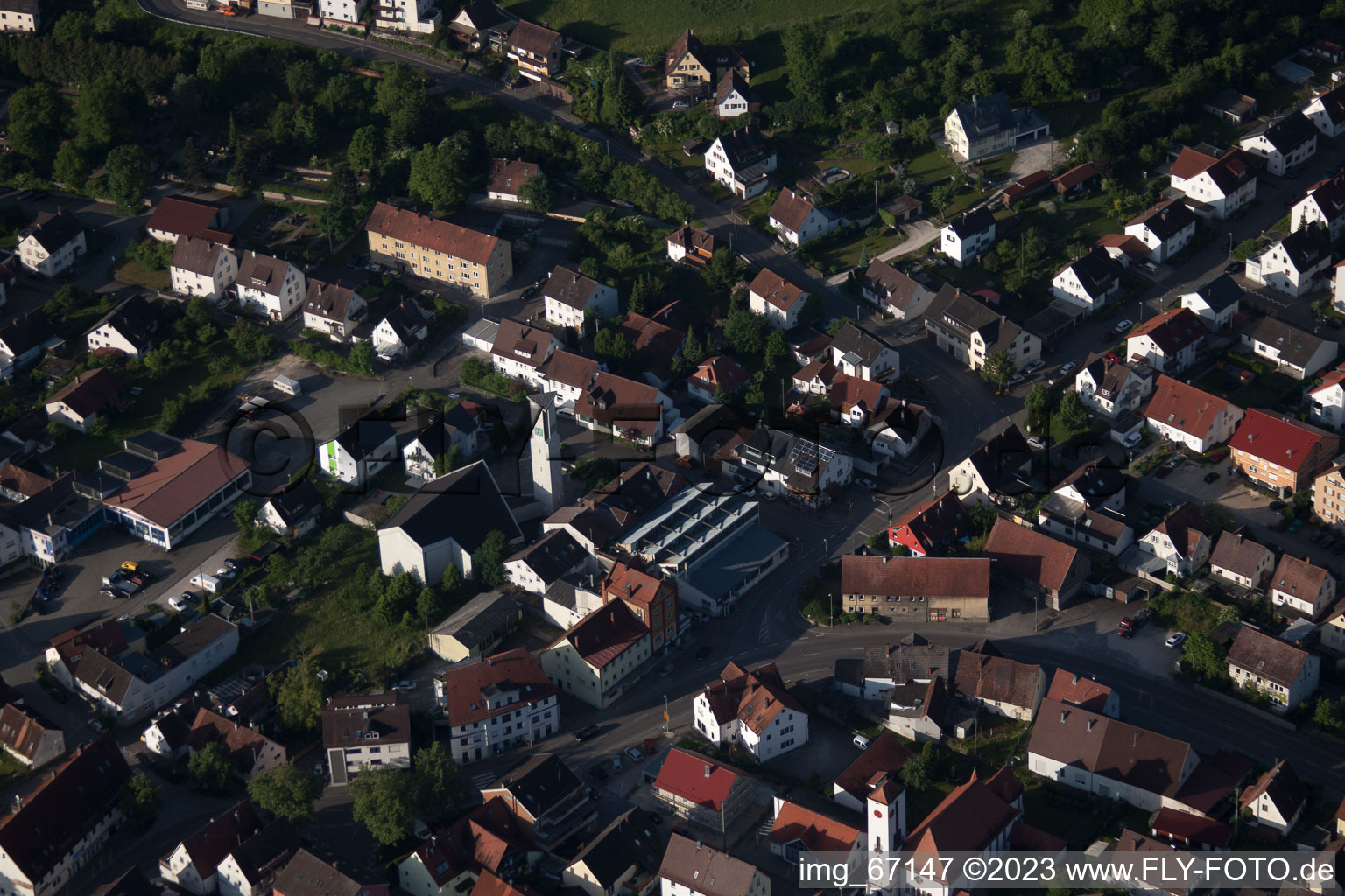 Photographie aérienne de Gerhausen dans le département Bade-Wurtemberg, Allemagne