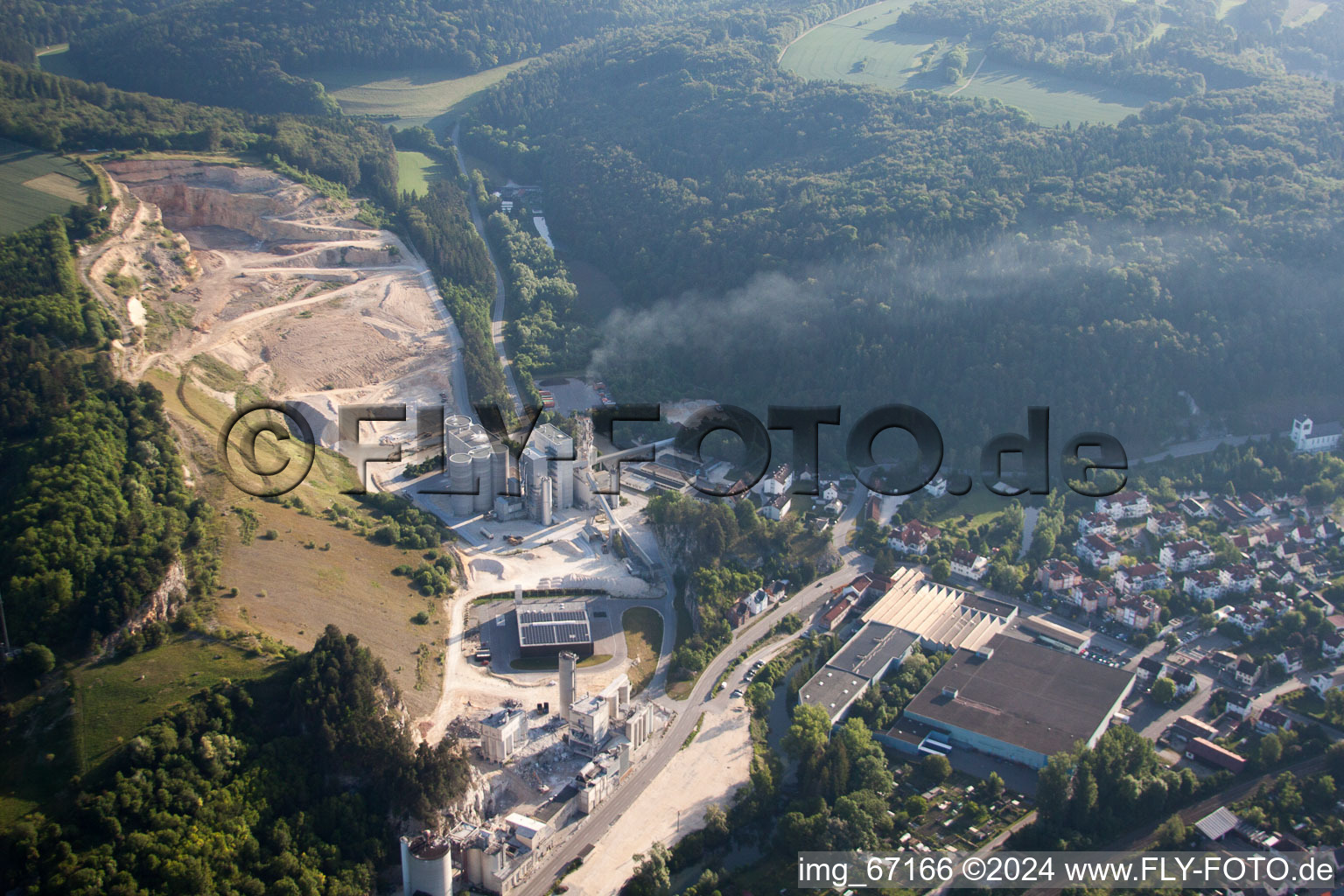 Vue aérienne de Herrlingen dans le département Bade-Wurtemberg, Allemagne