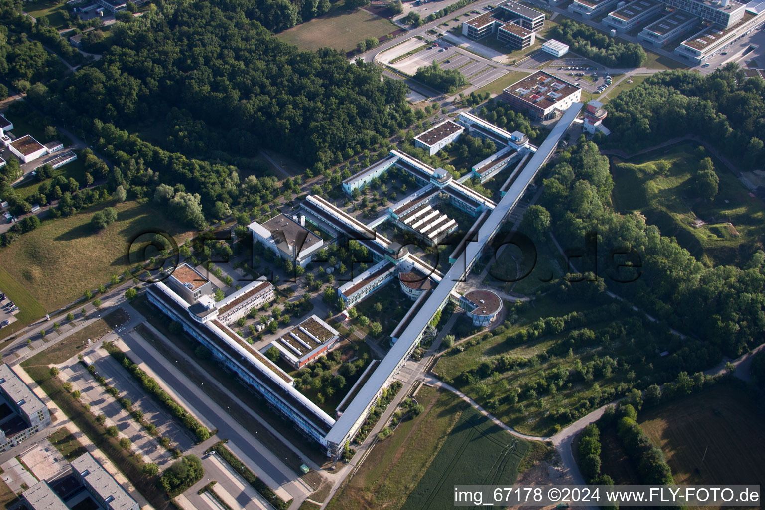 Vue aérienne de Campus universitaire Ulm à Ulm dans le département Bade-Wurtemberg, Allemagne