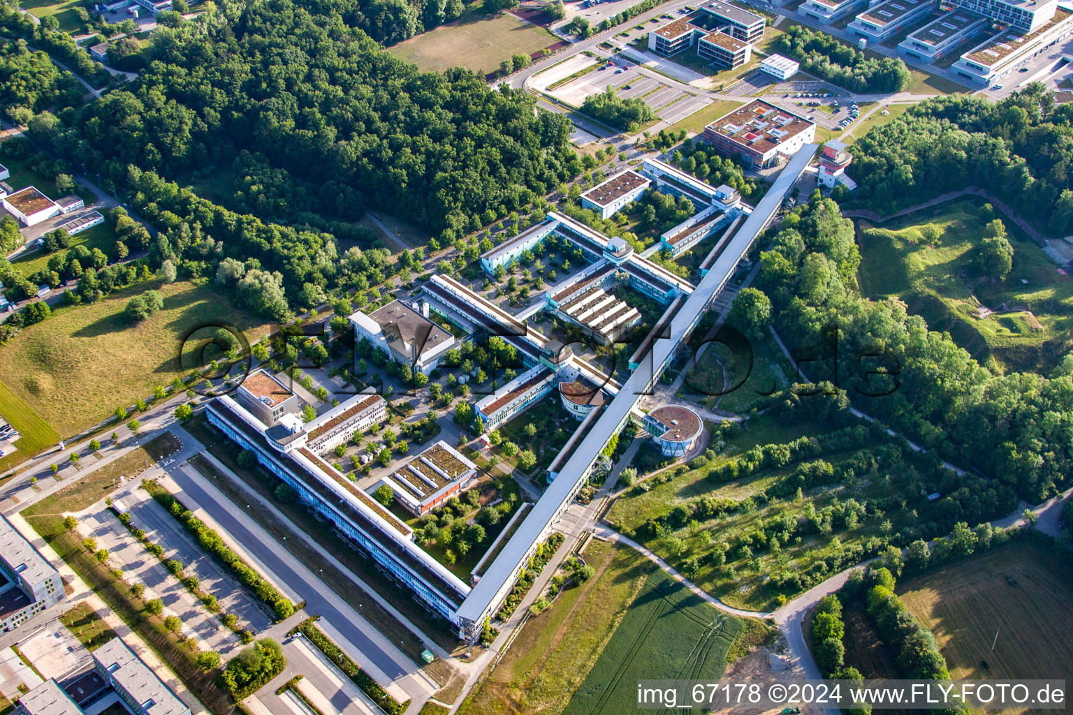 Vue aérienne de Campus universitaire Ulm à Ulm dans le département Bade-Wurtemberg, Allemagne