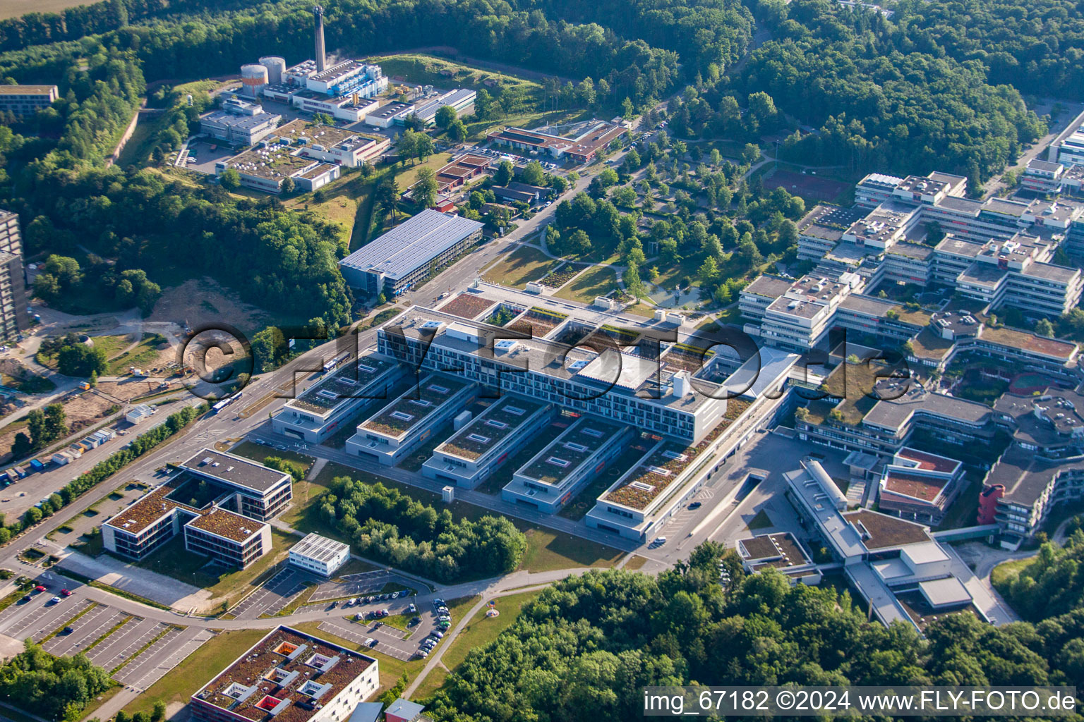 Vue aérienne de Terrain hospitalier du CHU Ulm à Ulm dans le département Bade-Wurtemberg, Allemagne