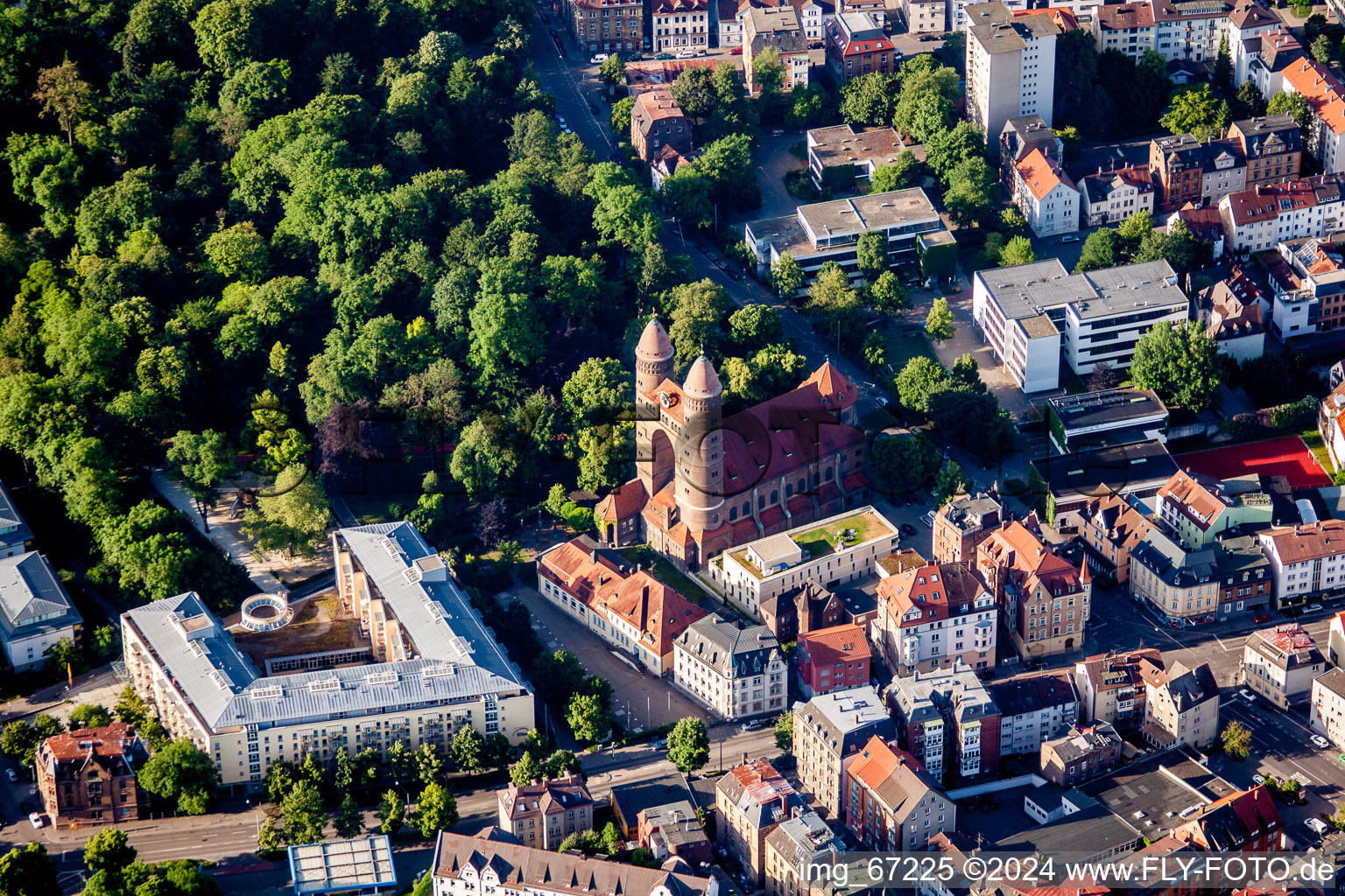 Vue aérienne de L'église de Paul à Ulm dans le département Bade-Wurtemberg, Allemagne
