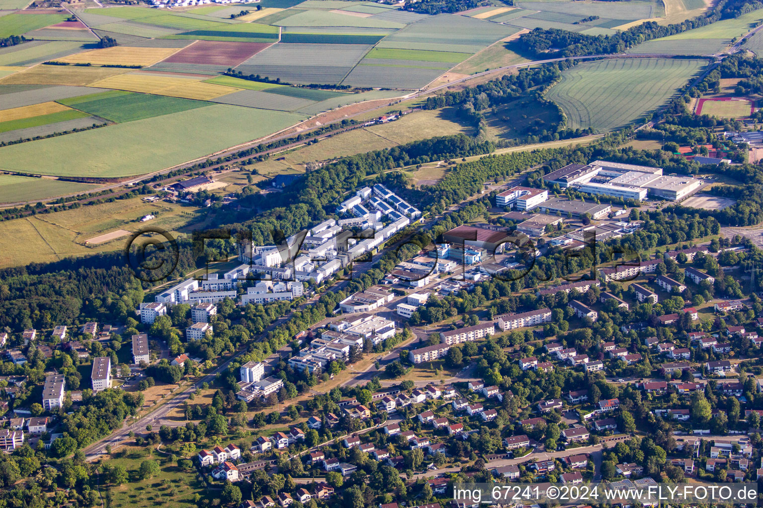 Vue aérienne de Lotissement collectif Eichberg à le quartier Böfingen in Ulm dans le département Bade-Wurtemberg, Allemagne