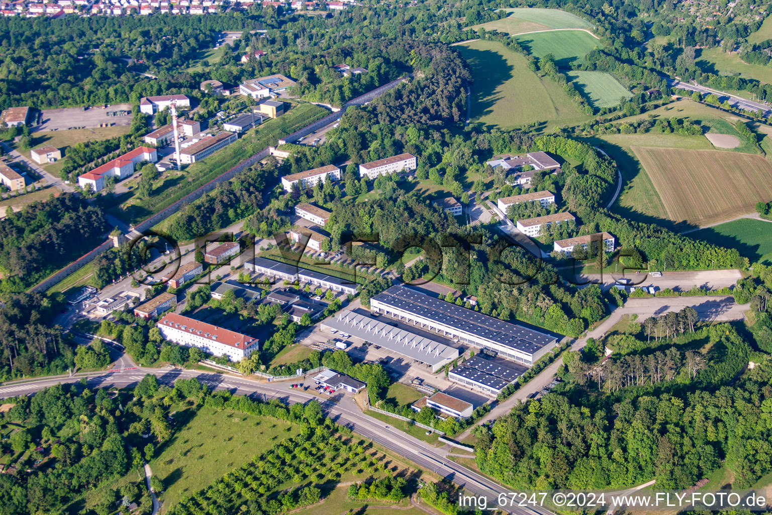 Vue aérienne de Meilleur + Schneider à le quartier Eselsberg in Ulm dans le département Bade-Wurtemberg, Allemagne