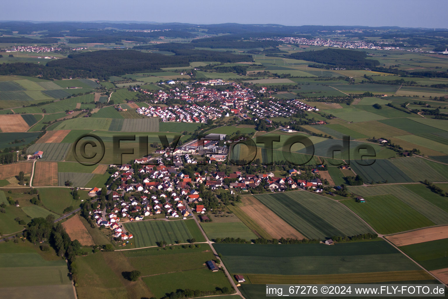 Vue aérienne de Quartier Bühlenhausen in Berghülen dans le département Bade-Wurtemberg, Allemagne