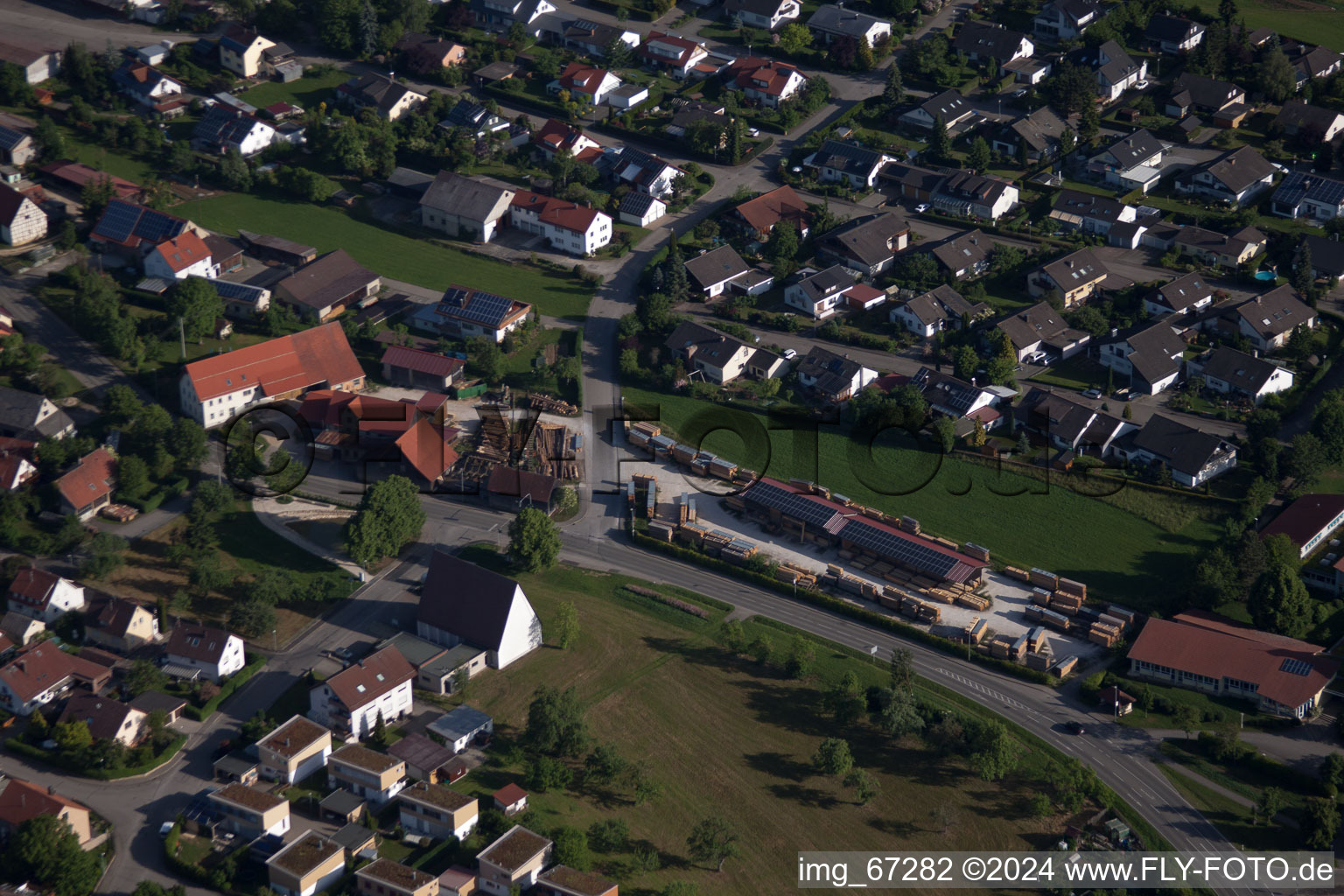 Vue aérienne de Albi GmbH à le quartier Bühlenhausen in Berghülen dans le département Bade-Wurtemberg, Allemagne