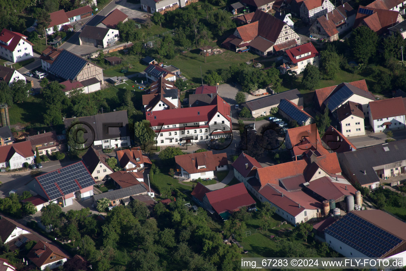 Vue aérienne de Quartier Bühlenhausen in Berghülen dans le département Bade-Wurtemberg, Allemagne