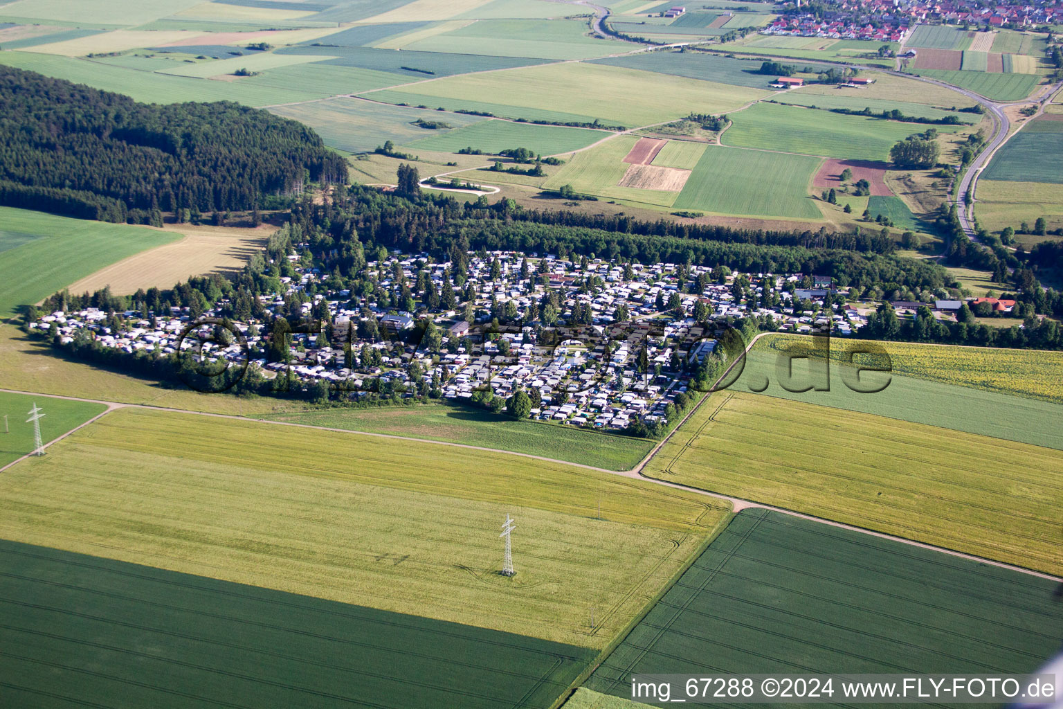 Photographie aérienne de Berghülen dans le département Bade-Wurtemberg, Allemagne