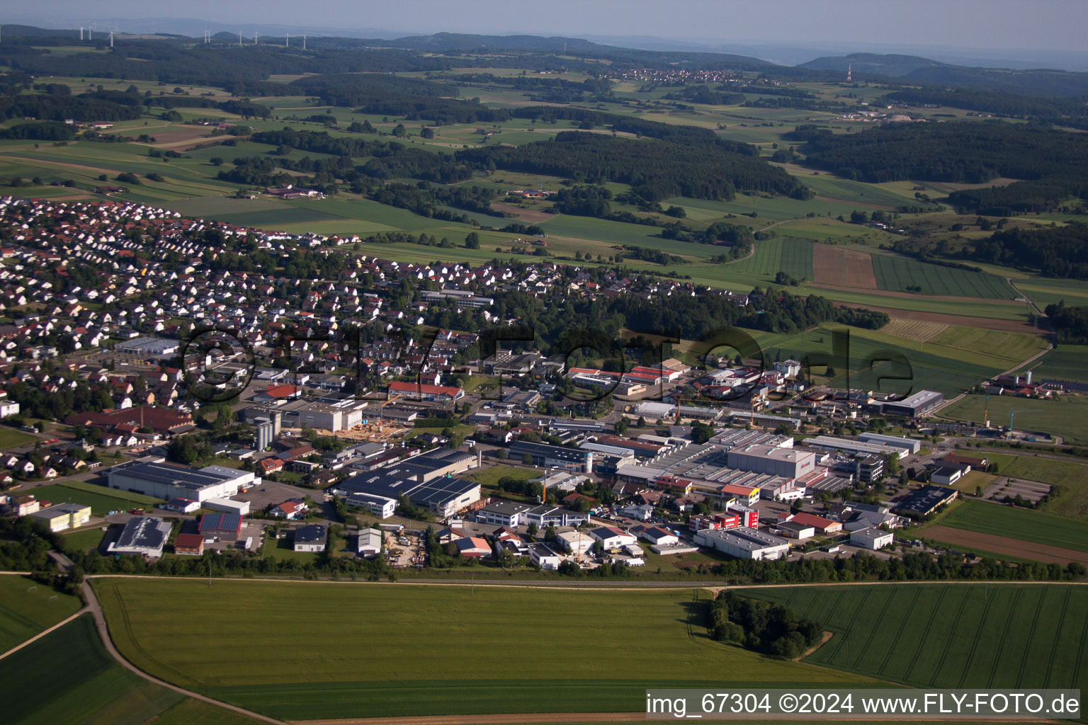 Vue aérienne de Laichingen dans le département Bade-Wurtemberg, Allemagne