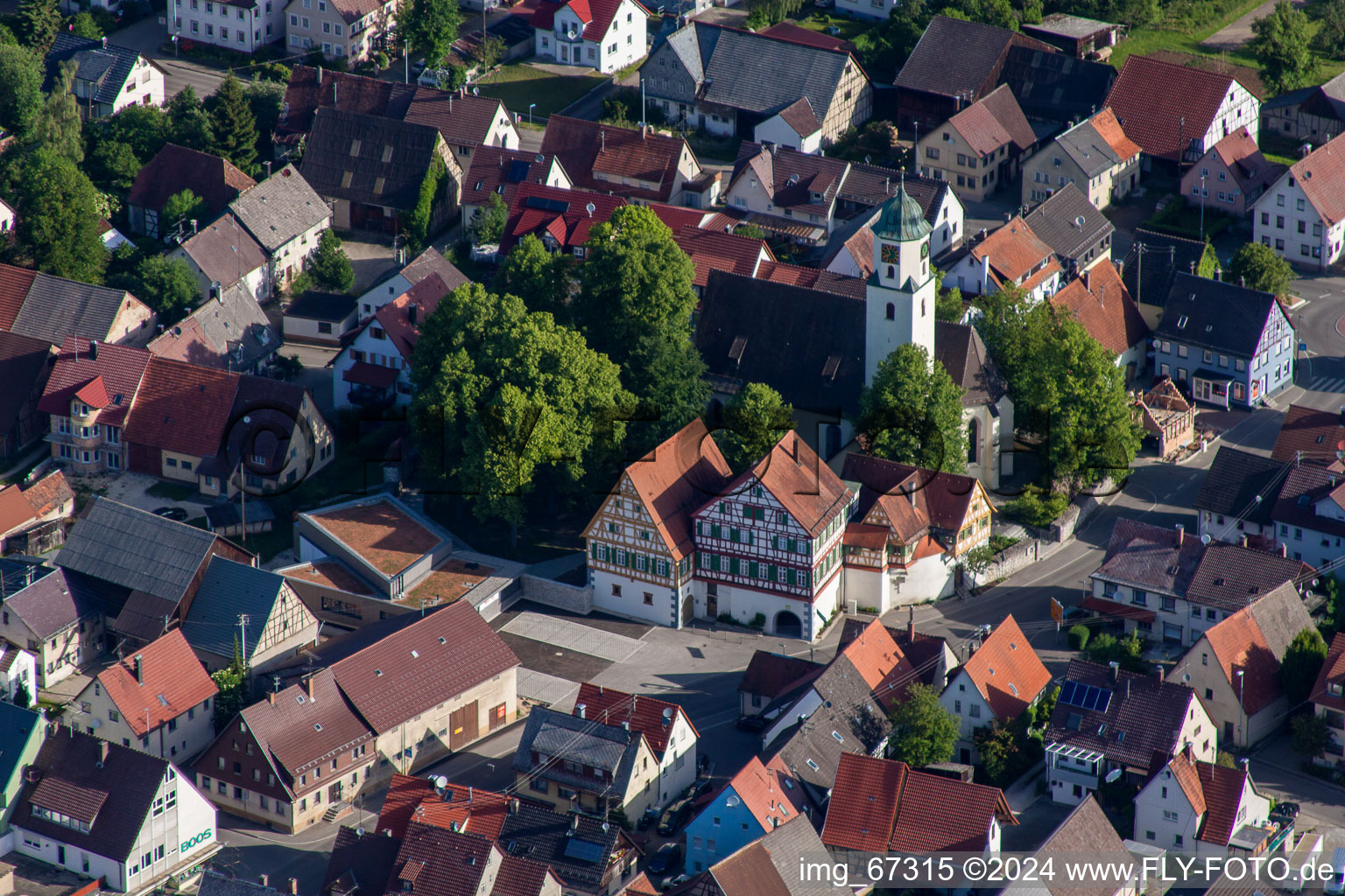 Laichingen dans le département Bade-Wurtemberg, Allemagne hors des airs