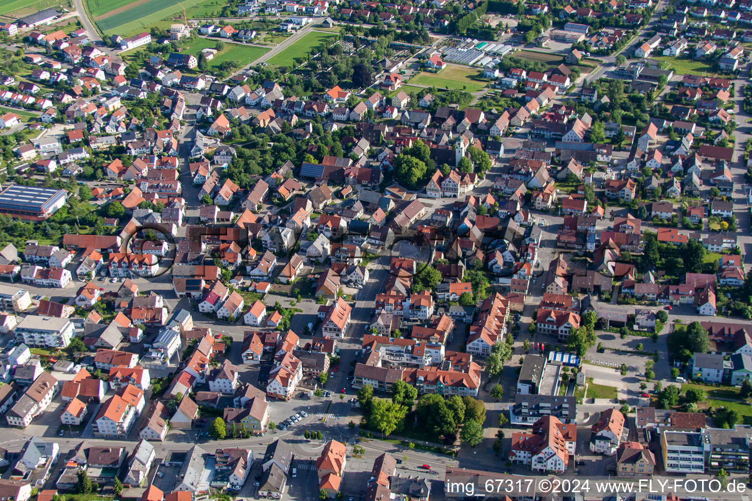 Laichingen dans le département Bade-Wurtemberg, Allemagne vue d'en haut