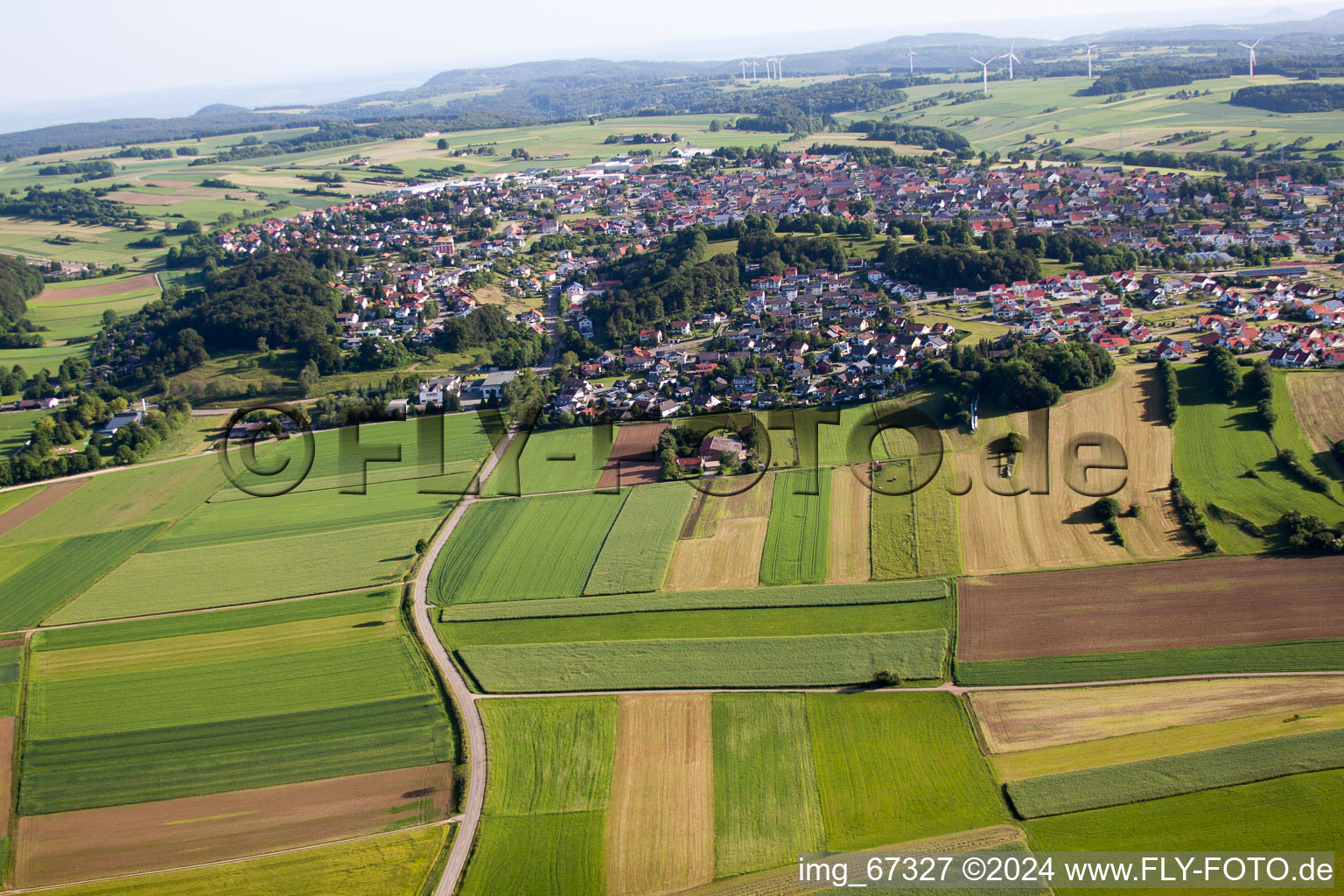 Vue aérienne de Westerheim dans le département Bade-Wurtemberg, Allemagne